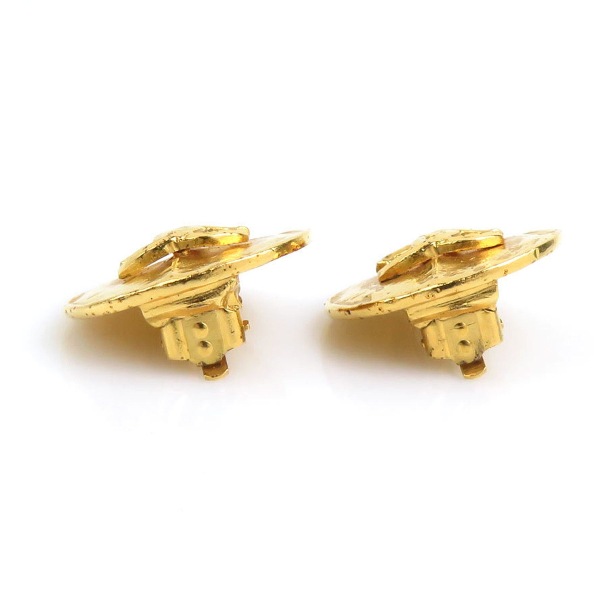 Chanel Chanel earrings, Coco Mark design, metal, gold, women's, free shipping, e61707i Size ONE SIZE - 6 Thumbnail