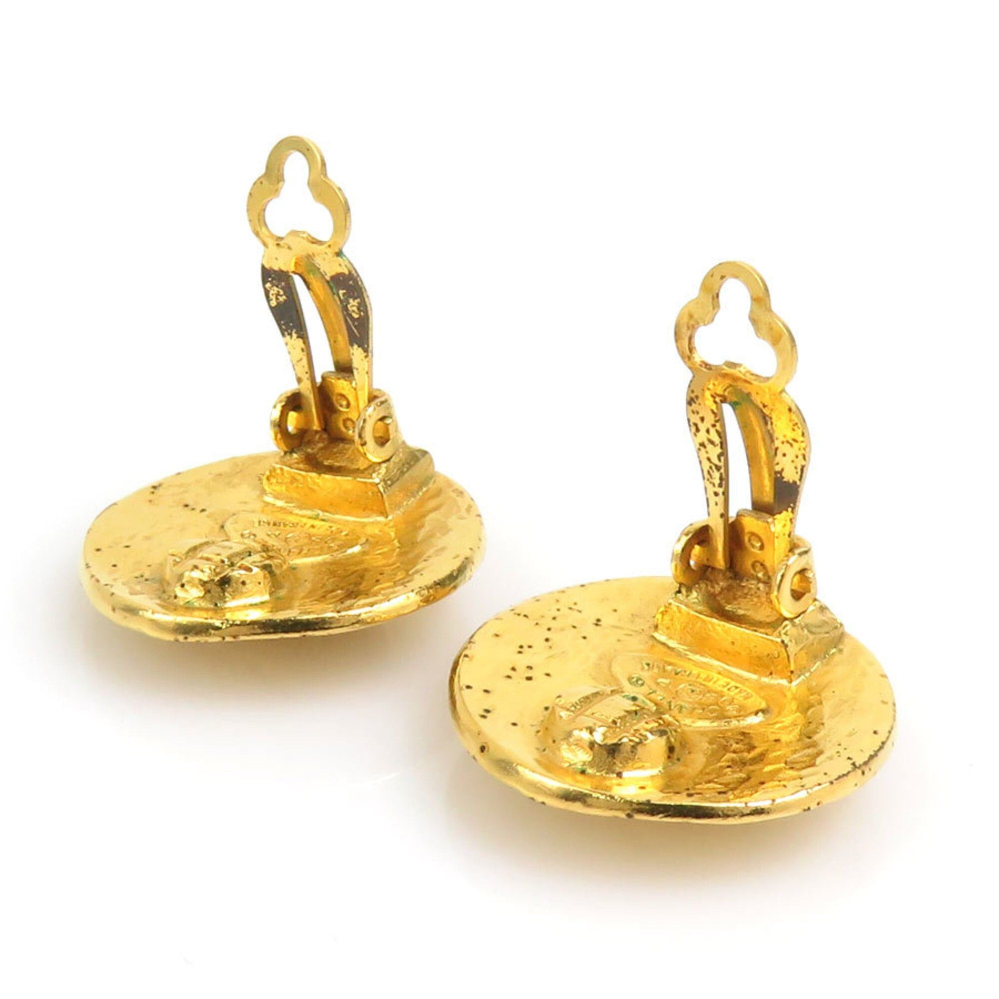 Chanel Chanel earrings, Coco Mark design, metal, gold, women's, free shipping, e61707i Size ONE SIZE - 8 Thumbnail