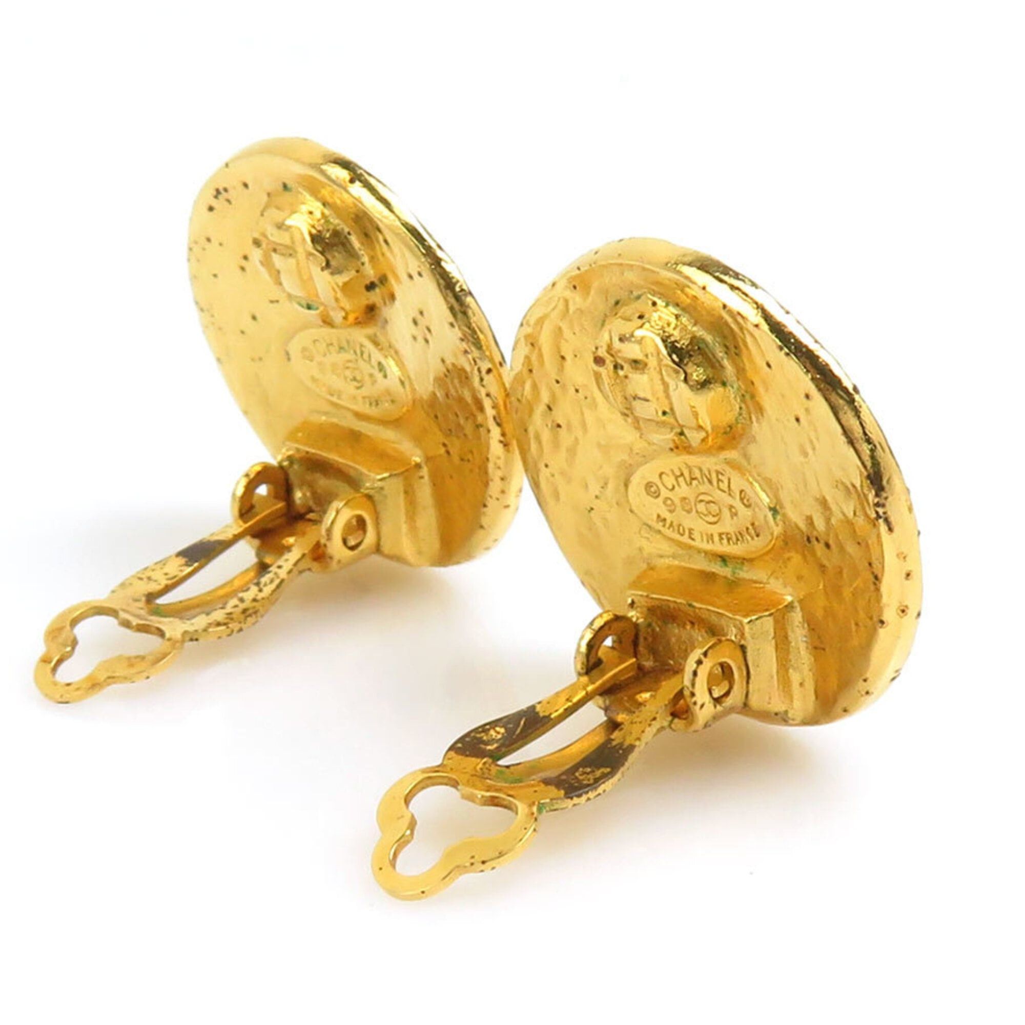 Chanel Chanel earrings, Coco Mark design, metal, gold, women's, free shipping, e61707i Size ONE SIZE - 4 Thumbnail