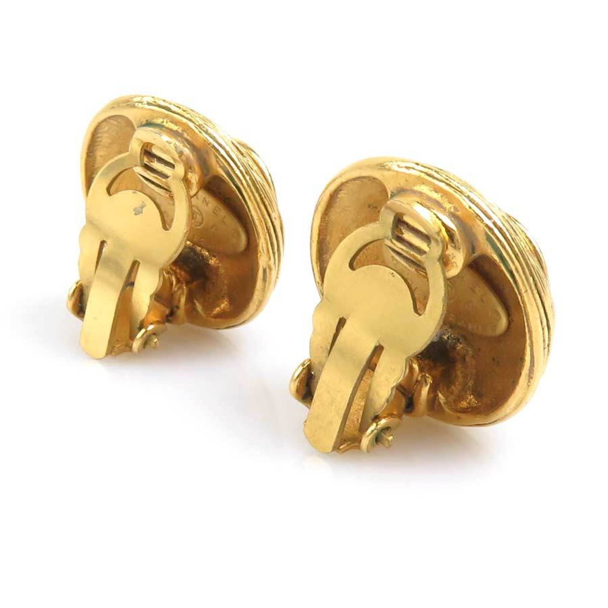 Chanel Chanel earrings, Coco Mark design, metal, gold, women's, free shipping, e61708j Size ONE SIZE - 3 Thumbnail