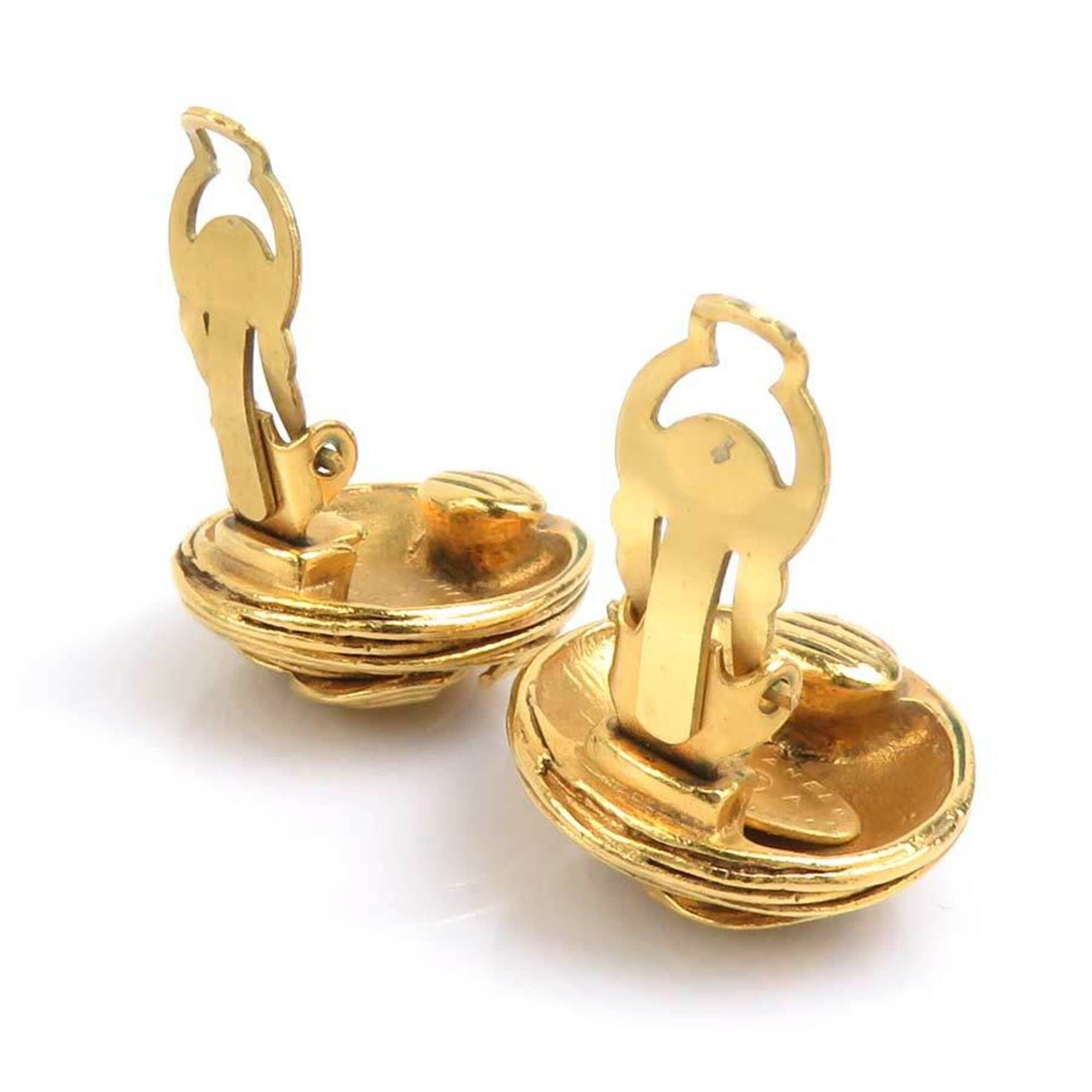 Chanel Chanel earrings, Coco Mark design, metal, gold, women's, free shipping, e61708j Size ONE SIZE - 6 Thumbnail