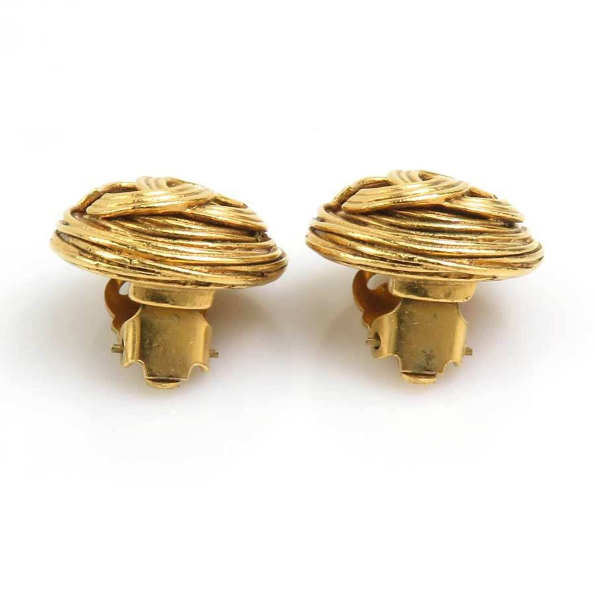 Chanel Chanel earrings, Coco Mark design, metal, gold, women's, free shipping, e61708j Size ONE SIZE - 5 Thumbnail