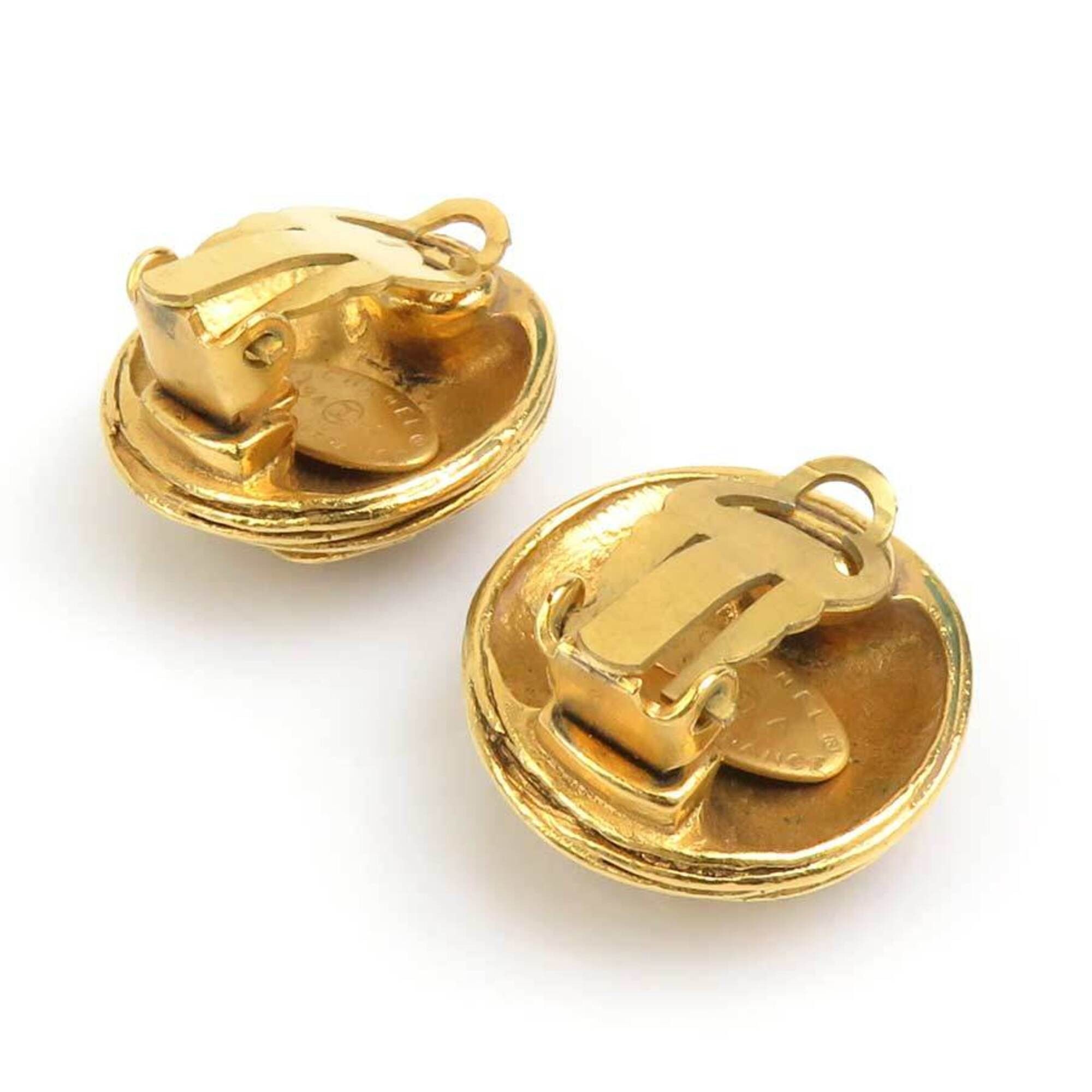 Chanel Chanel earrings, Coco Mark design, metal, gold, women's, free shipping, e61708j Size ONE SIZE - 4 Thumbnail