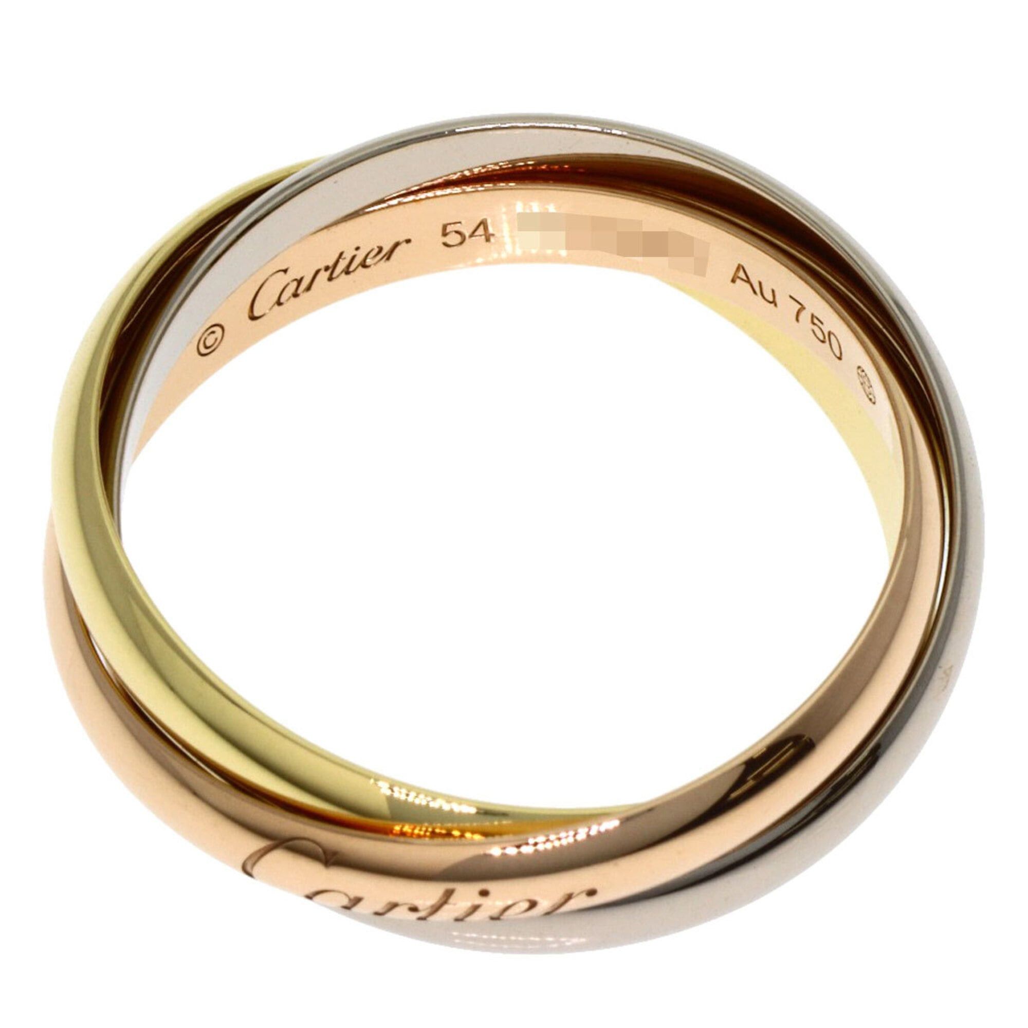 Cartier Cartier Trinity SM #54 Current Model Ring 18K Yellow Gold/18K Pink White Gold Women's CARTIER Size ONE SIZE - 3 Thumbnail