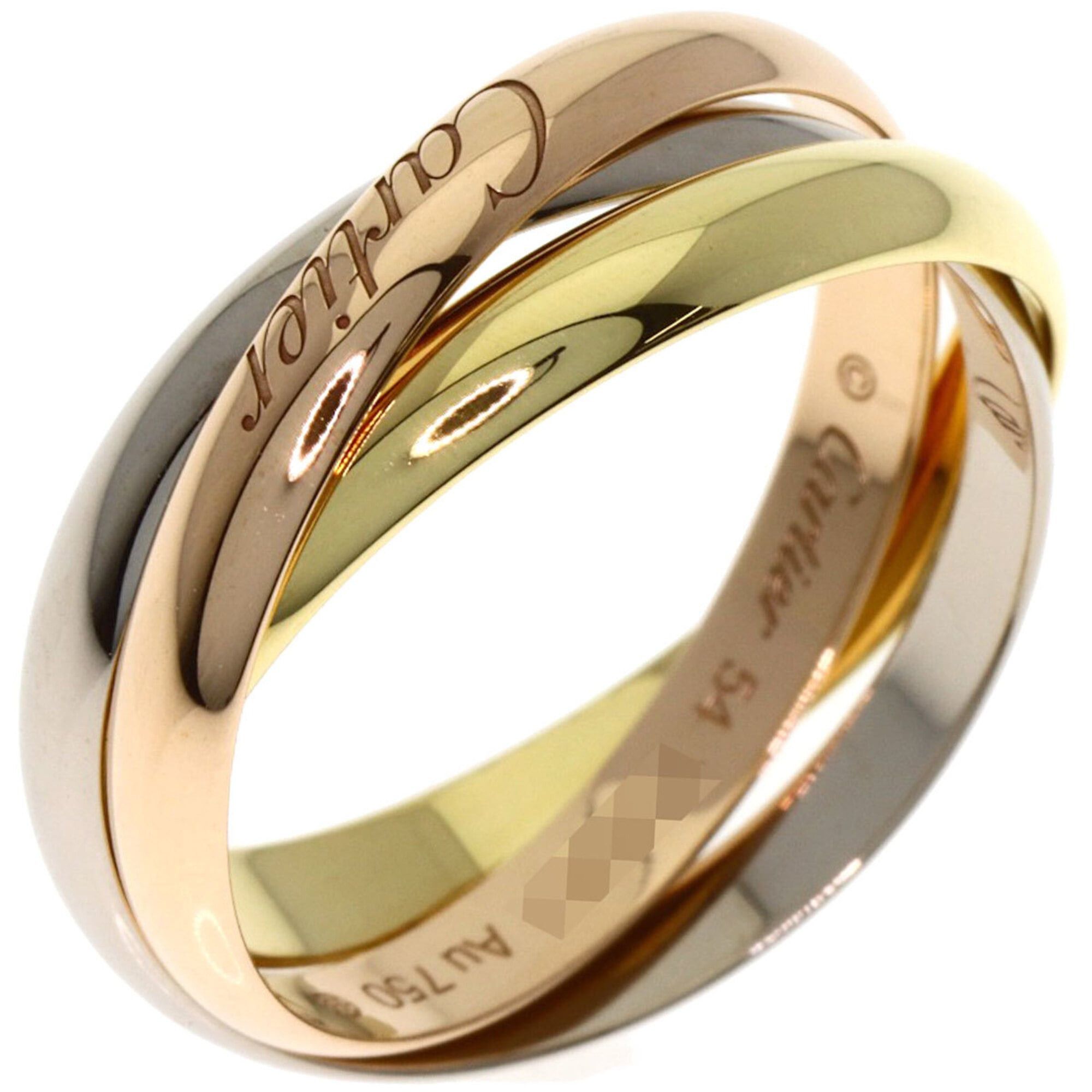 Cartier Cartier Trinity SM #54 Current Model Ring 18K Yellow Gold/18K Pink White Gold Women's CARTIER Size ONE SIZE - 2 Thumbnail