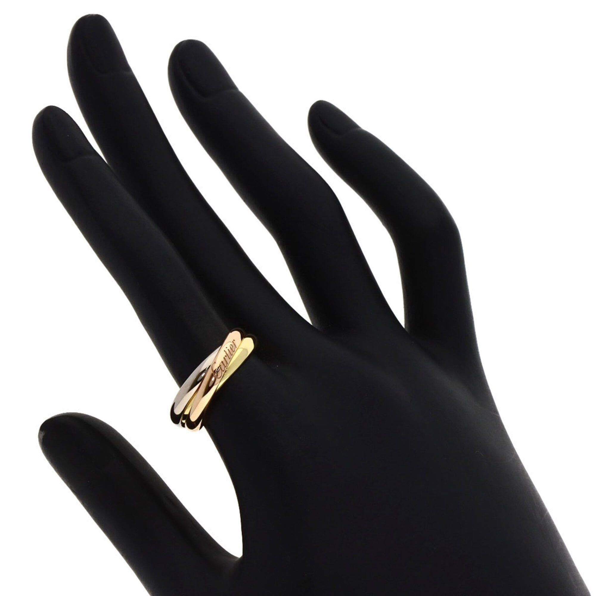 Cartier Cartier Trinity SM #54 Current Model Ring 18K Yellow Gold/18K Pink White Gold Women's CARTIER Size ONE SIZE - 4 Thumbnail