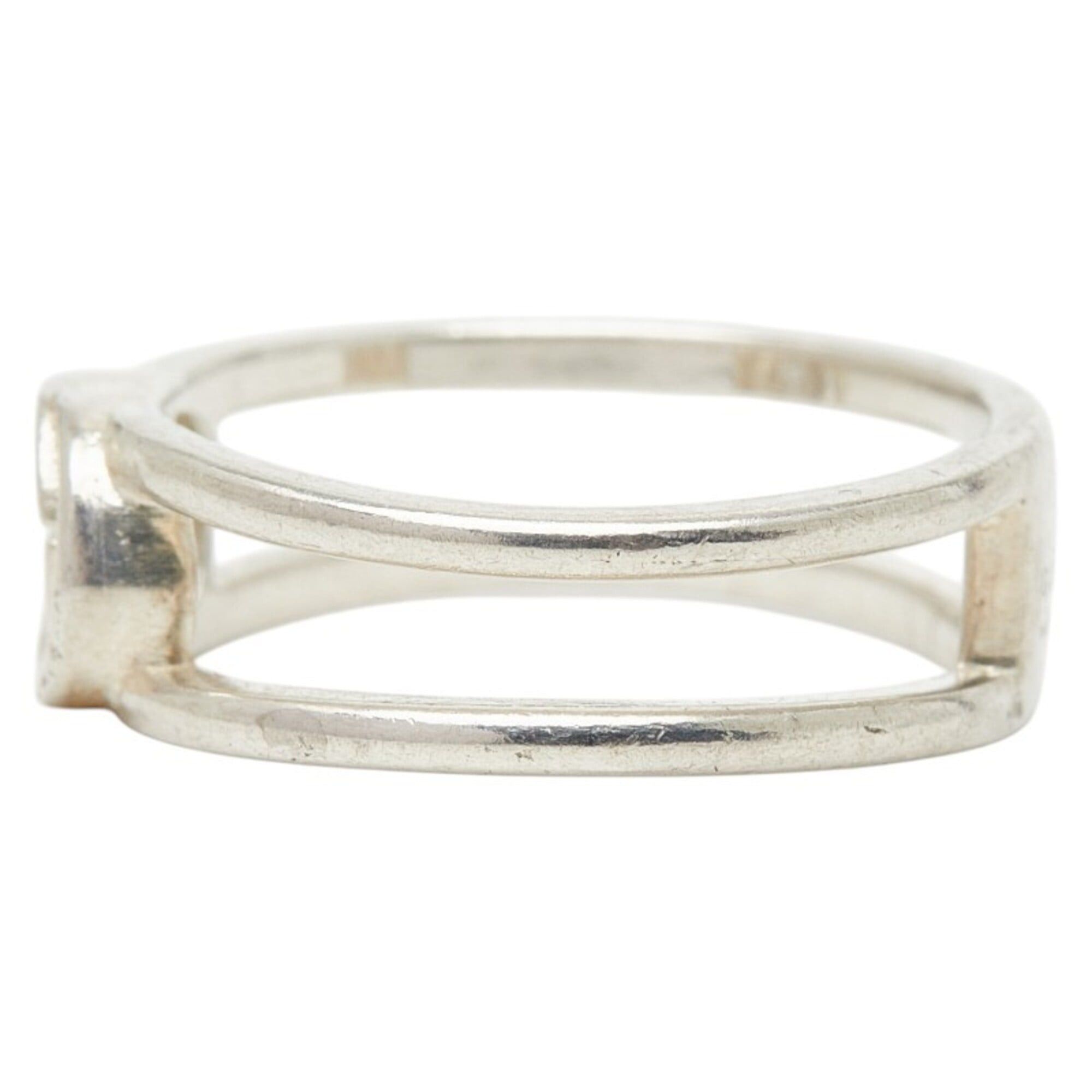 Gucci Gucci Interlocking G Wide Open Band Ring, Size #8, SV925 Silver, Women's. Size ONE SIZE - 3 Thumbnail