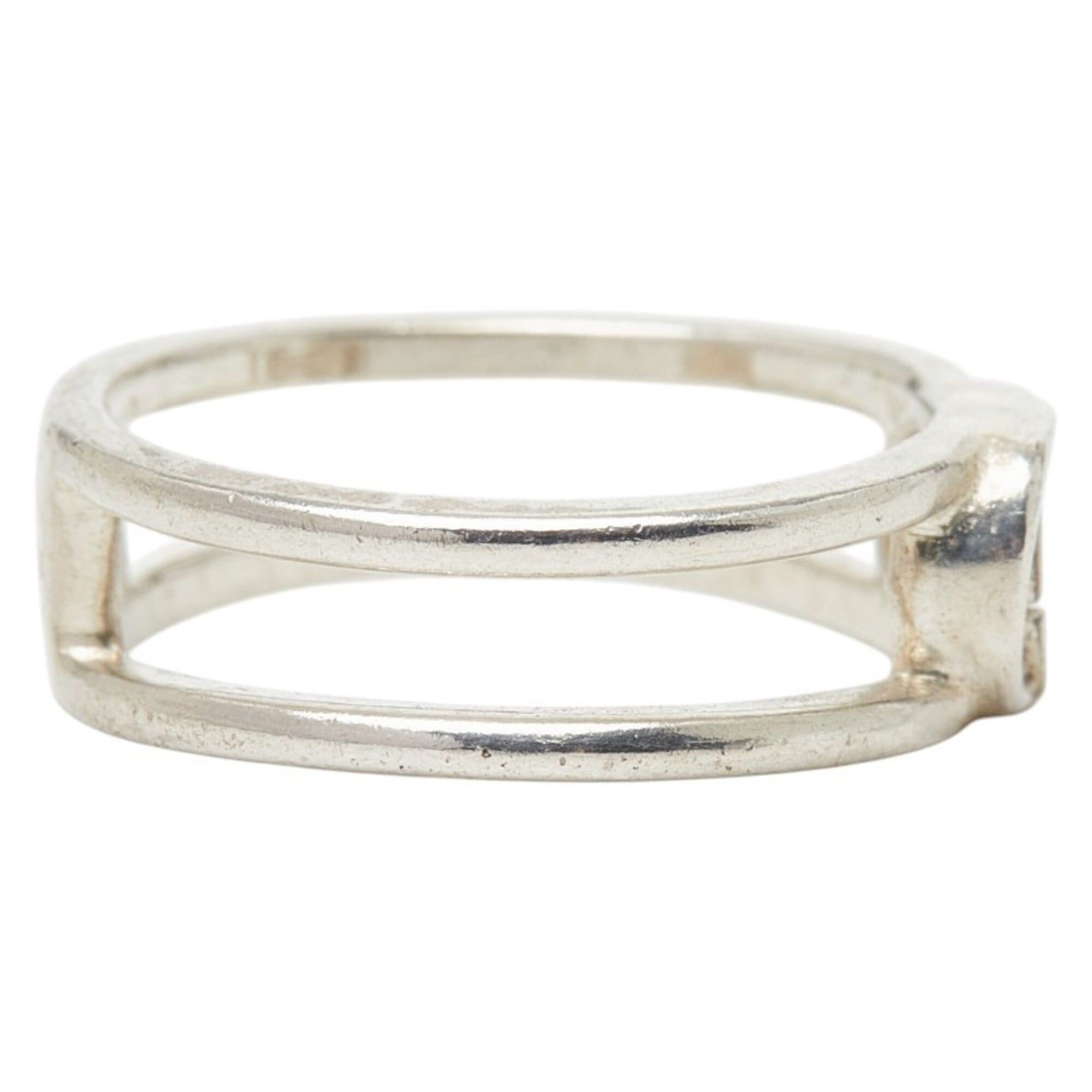 Gucci Gucci Interlocking G Wide Open Band Ring, Size #8, SV925 Silver, Women's. Size ONE SIZE - 4 Thumbnail