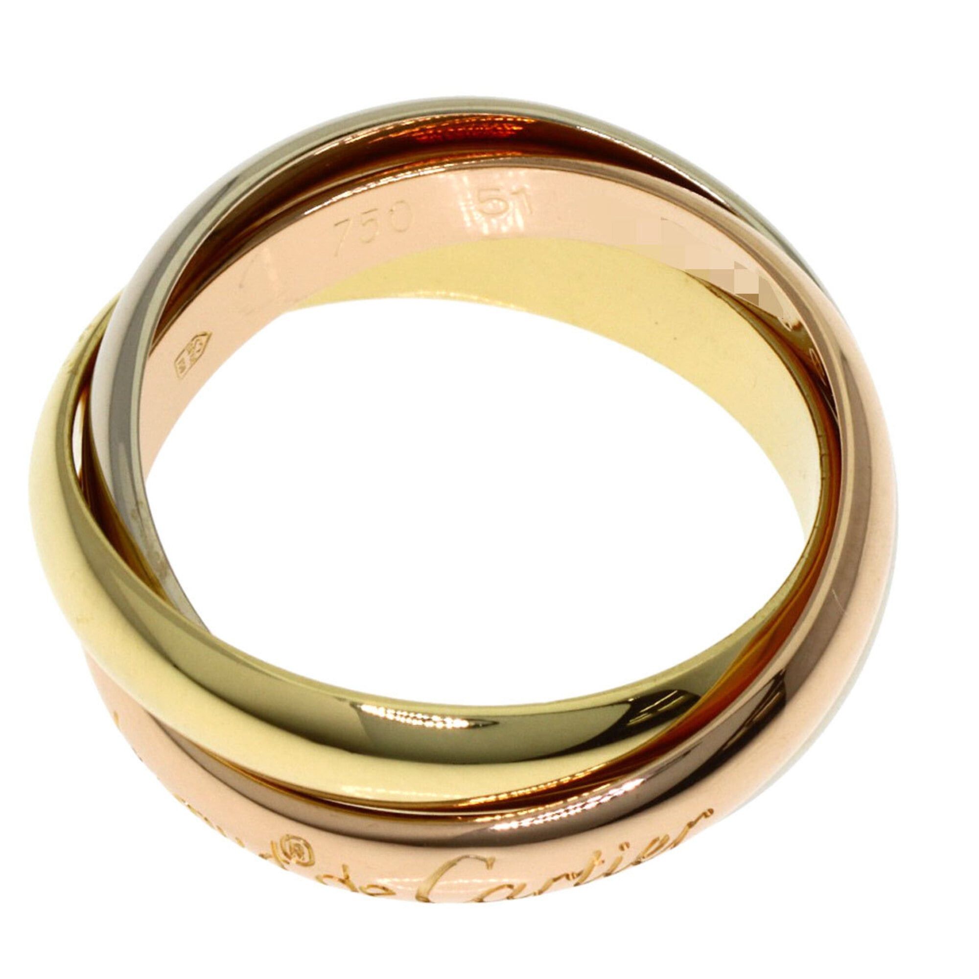 Cartier Cartier Trinity #51 Ring, 18K Yellow Gold/18K Pink White Gold, Women's, CARTIER Size ONE SIZE - 3 Thumbnail