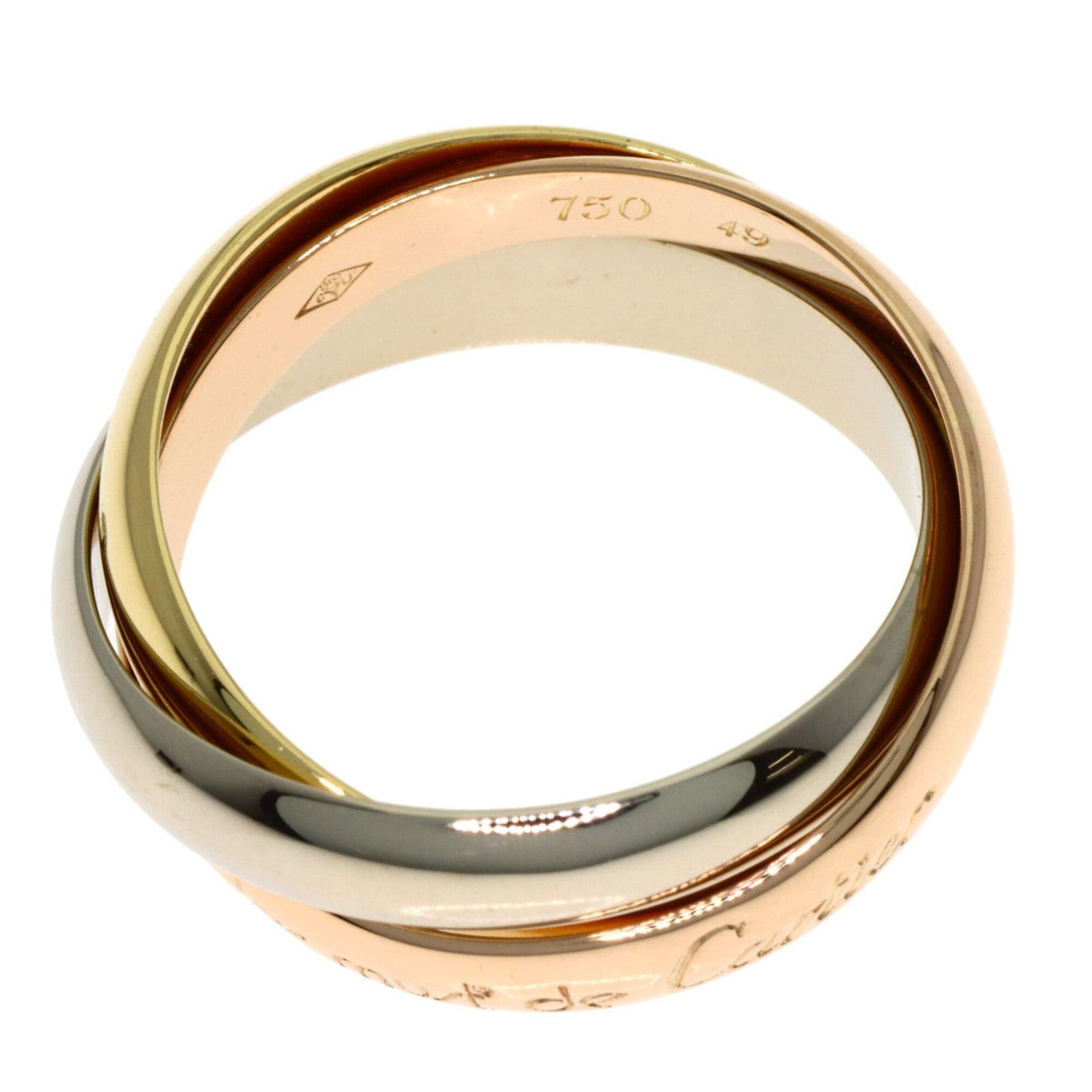 Cartier Cartier Trinity #49 Ring, 18K Yellow Gold/18K Pink White Gold, Women's. Size ONE SIZE - 3 Thumbnail