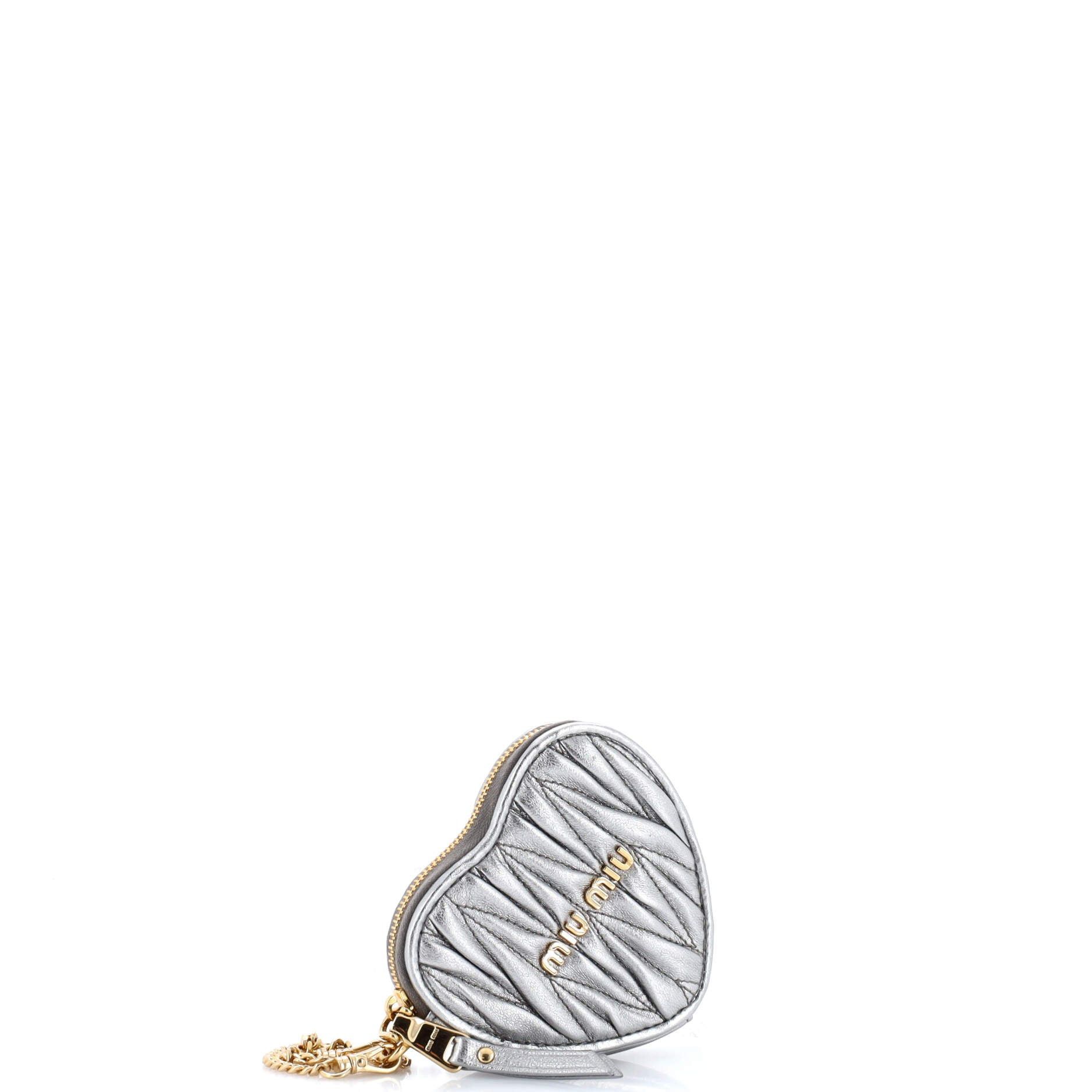Miu Miu Heart Chain Coin Purse Size ONE SIZE - 2 Thumbnail