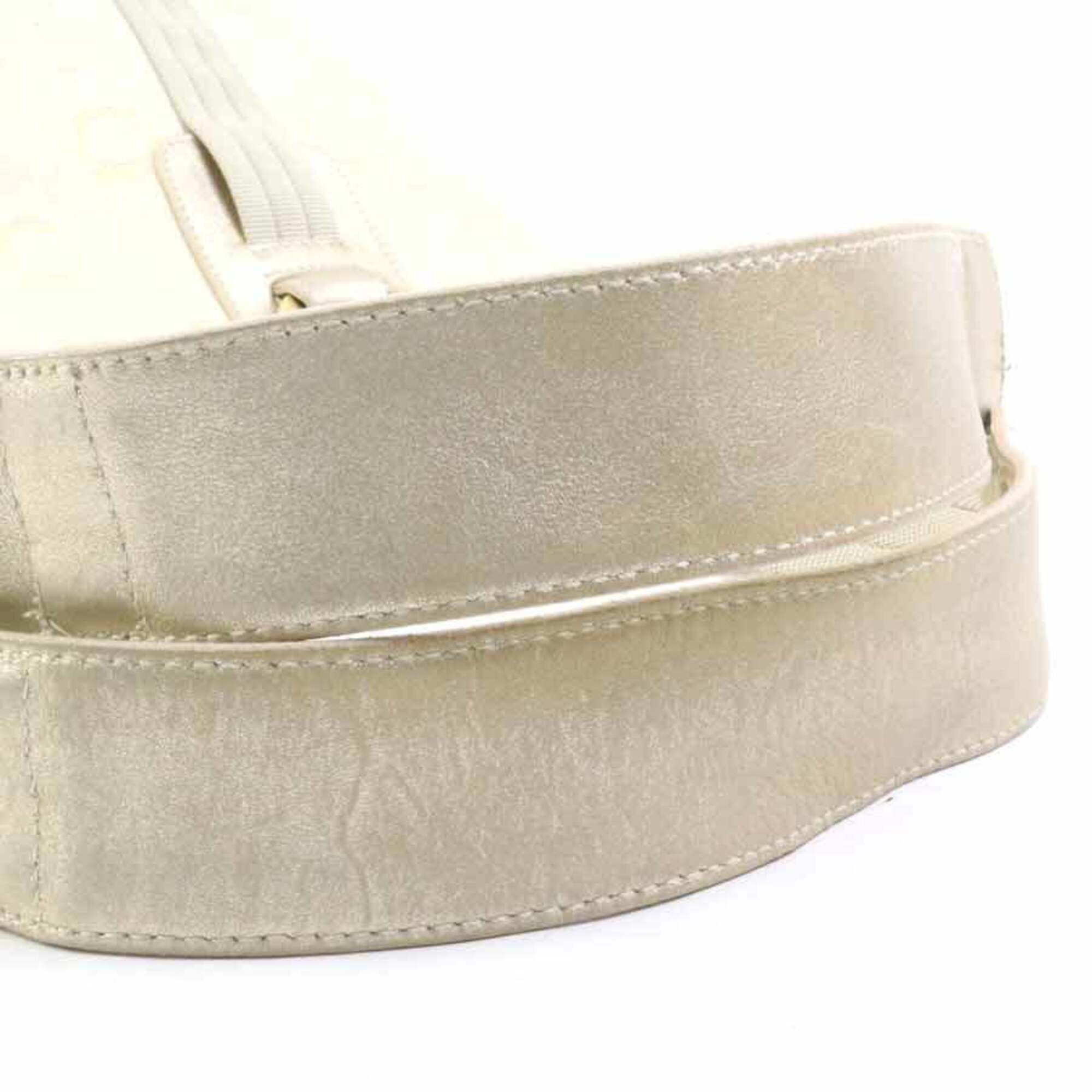 Salvatore Ferragamo Salvatore Ferragamo shoulder bag, Gancini design, canvas and leather, light beige gold, women's, free shipping, e61701a Size ONE SIZE - 15 Thumbnail