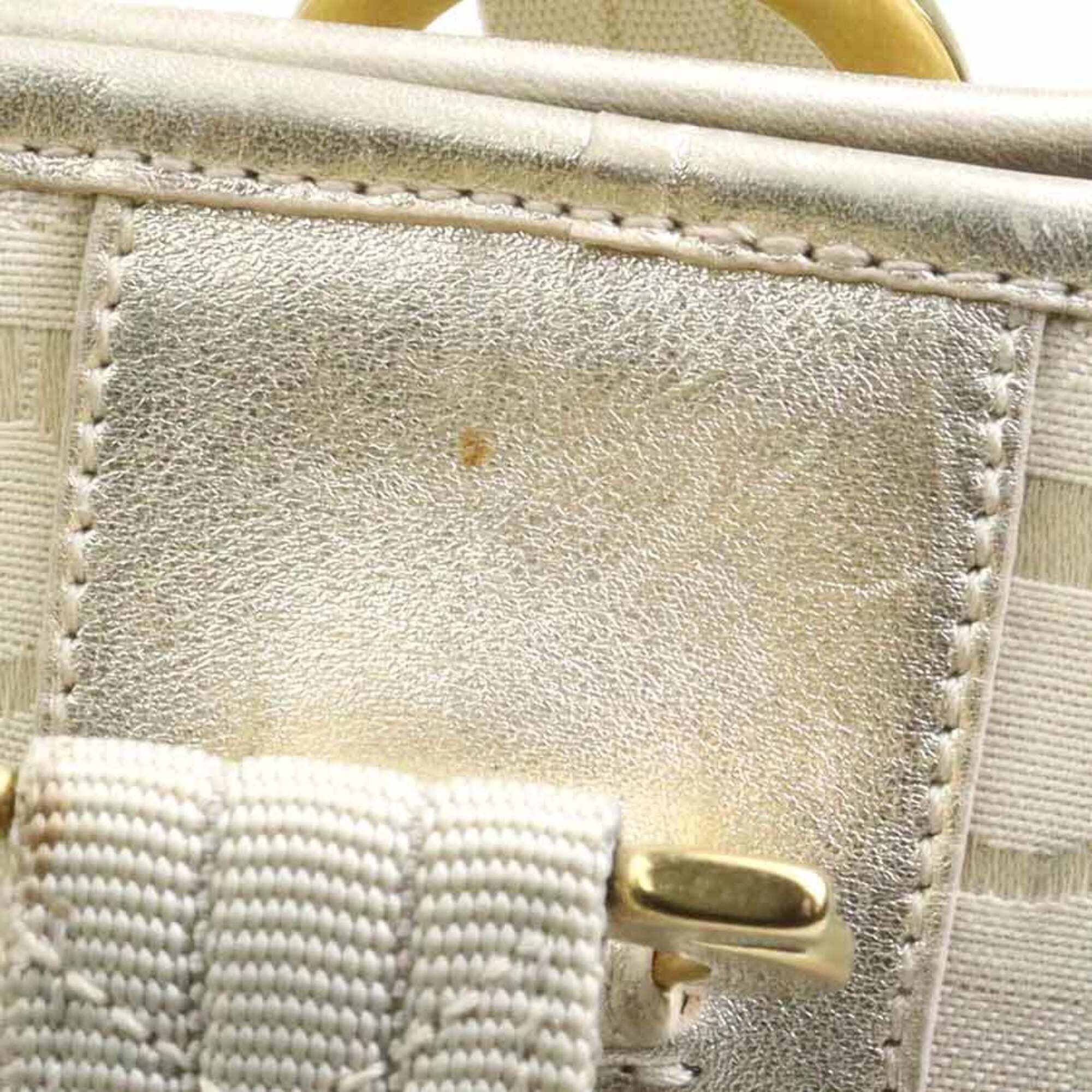 Salvatore Ferragamo Salvatore Ferragamo shoulder bag, Gancini design, canvas and leather, light beige gold, women's, free shipping, e61701a Size ONE SIZE - 9 Thumbnail