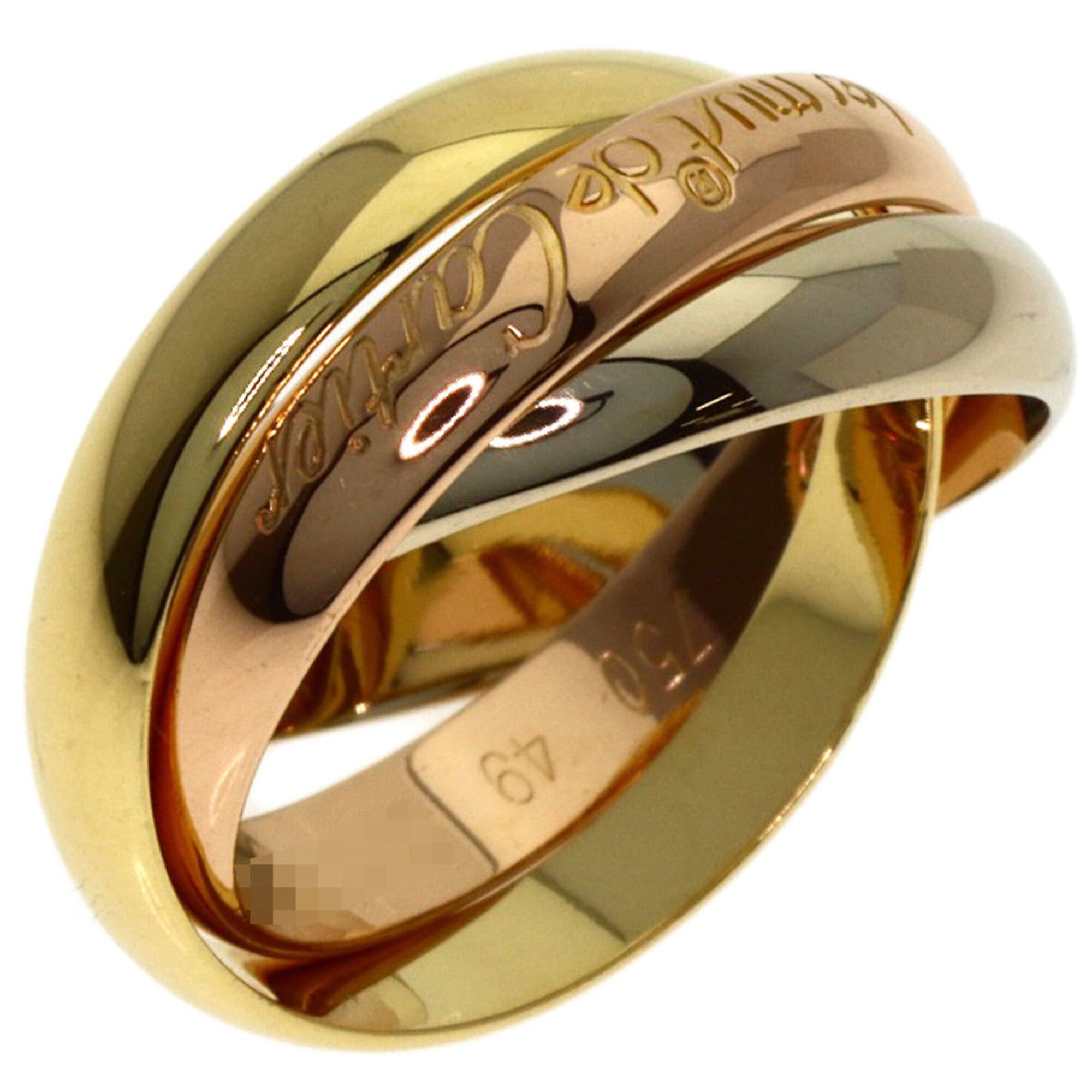 Cartier Cartier Trinity #49 Ring, 18K Yellow Gold/18K White Pink Gold, Women's, CARTIER Size ONE SIZE - 2 Thumbnail