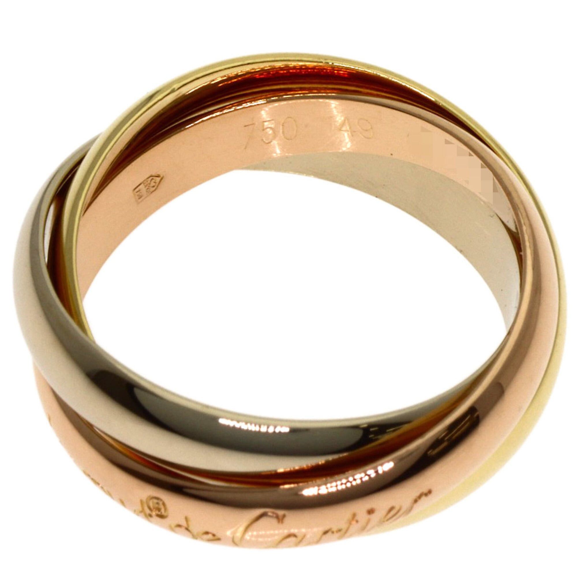 Cartier Cartier Trinity #49 Ring, 18K Yellow Gold/18K White Pink Gold, Women's, CARTIER Size ONE SIZE - 3 Thumbnail