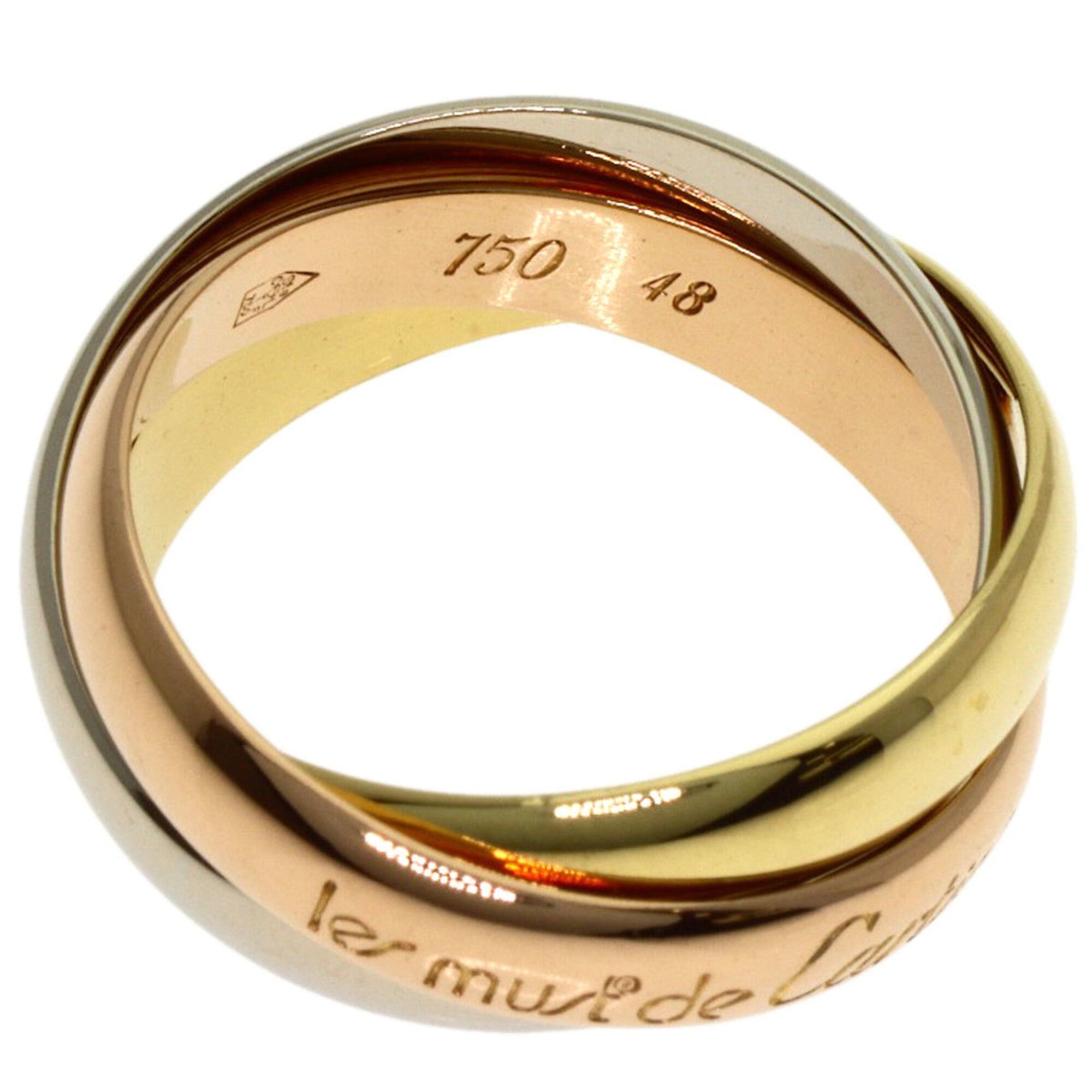 Cartier Cartier Trinity #48 Ring, 18K Yellow Gold/18K White Pink Gold, Women's, CARTIER Size ONE SIZE - 3 Thumbnail