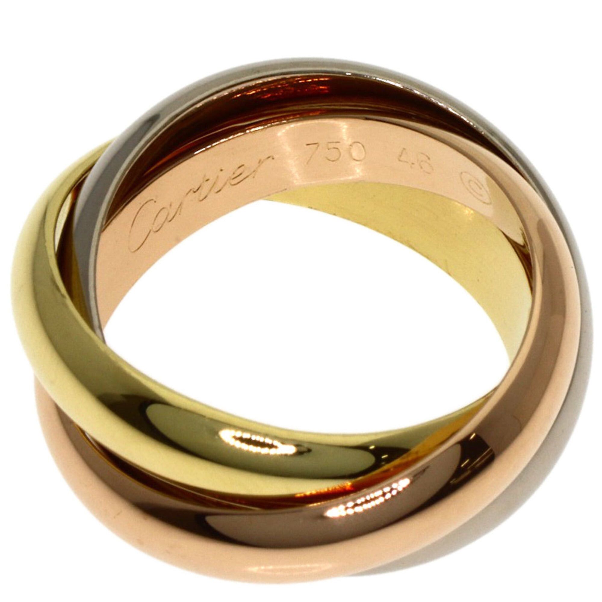 Cartier Cartier Trinity MM #46 Ring, 18K Yellow Gold/18K White Pink Gold, Women's, CARTIER Size ONE SIZE - 3 Thumbnail