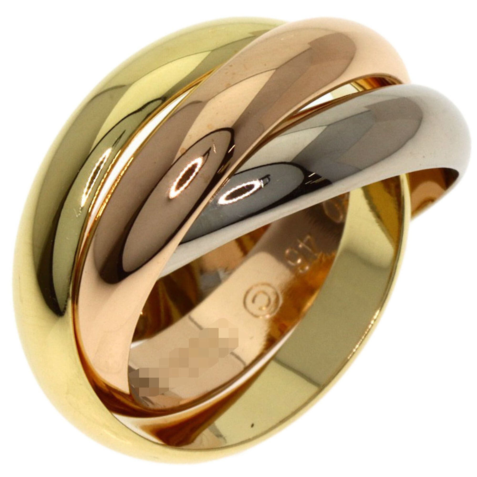 Cartier Cartier Trinity MM #46 Ring, 18K Yellow Gold/18K White Pink Gold, Women's, CARTIER Size ONE SIZE - 2 Thumbnail