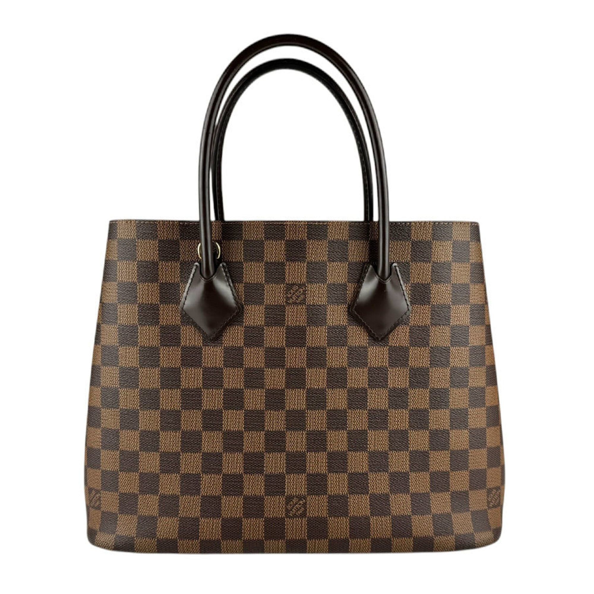 Louis Vuitton Louis Vuitton Damier Kensington Handbag, Canvas, Brown Gold, Women's, N41435, Free Shipping, z9189 Size ONE SIZE - 3 Thumbnail