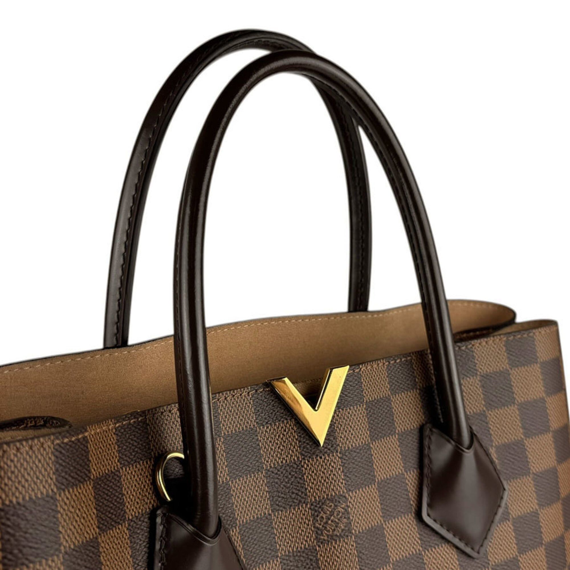 Louis Vuitton Louis Vuitton Damier Kensington Handbag, Canvas, Brown Gold, Women's, N41435, Free Shipping, z9189 Size ONE SIZE - 10 Thumbnail