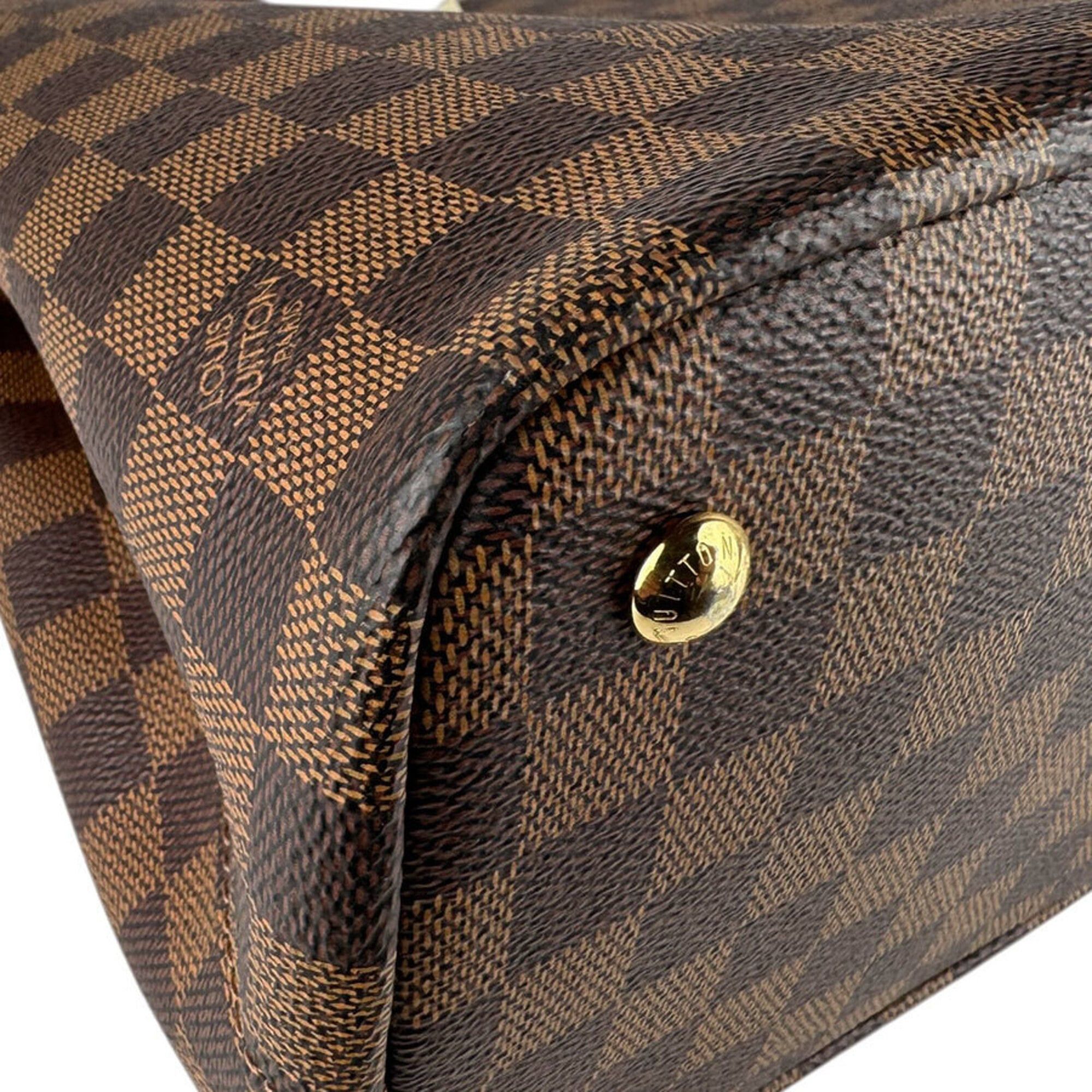 Louis Vuitton Louis Vuitton Damier Kensington Handbag, Canvas, Brown Gold, Women's, N41435, Free Shipping, z9189 Size ONE SIZE - 8 Thumbnail