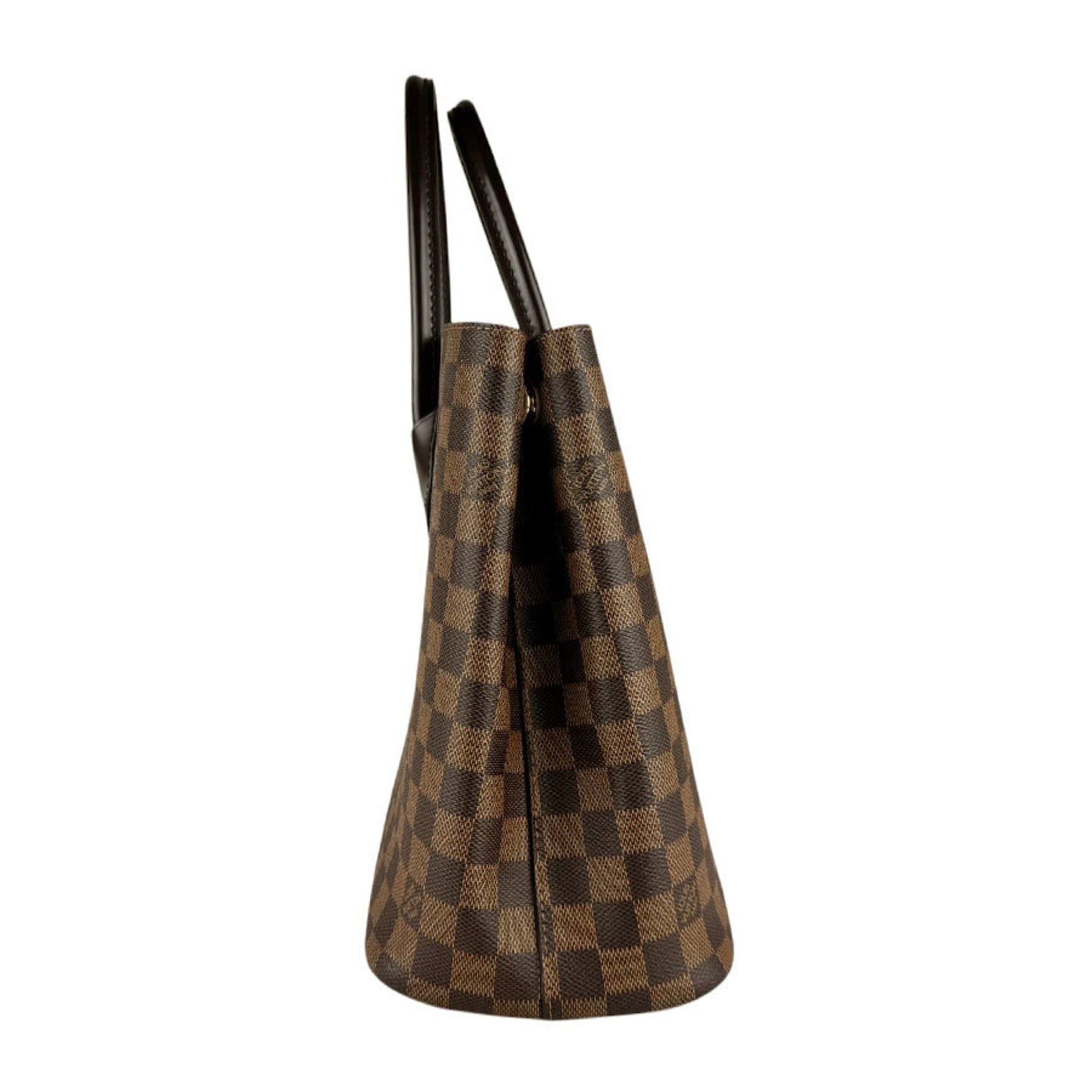 Louis Vuitton Louis Vuitton Damier Kensington Handbag, Canvas, Brown Gold, Women's, N41435, Free Shipping, z9189 Size ONE SIZE - 2 Thumbnail