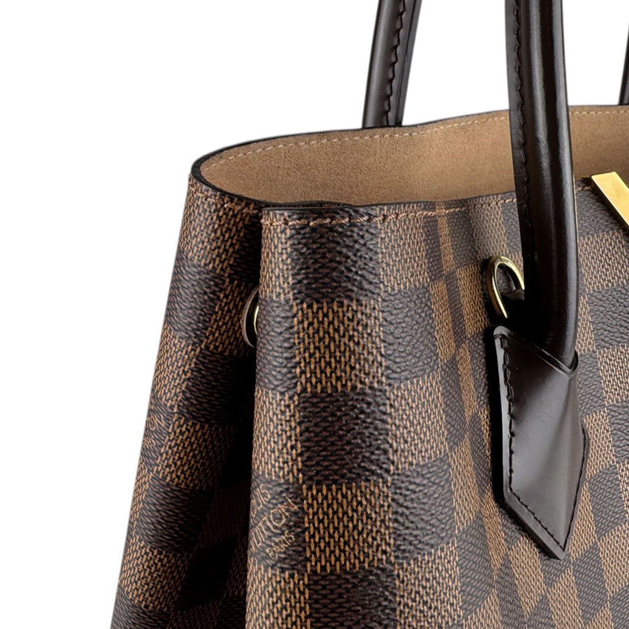 Louis Vuitton Louis Vuitton Damier Kensington Handbag, Canvas, Brown Gold, Women's, N41435, Free Shipping, z9189 Size ONE SIZE - 7 Thumbnail