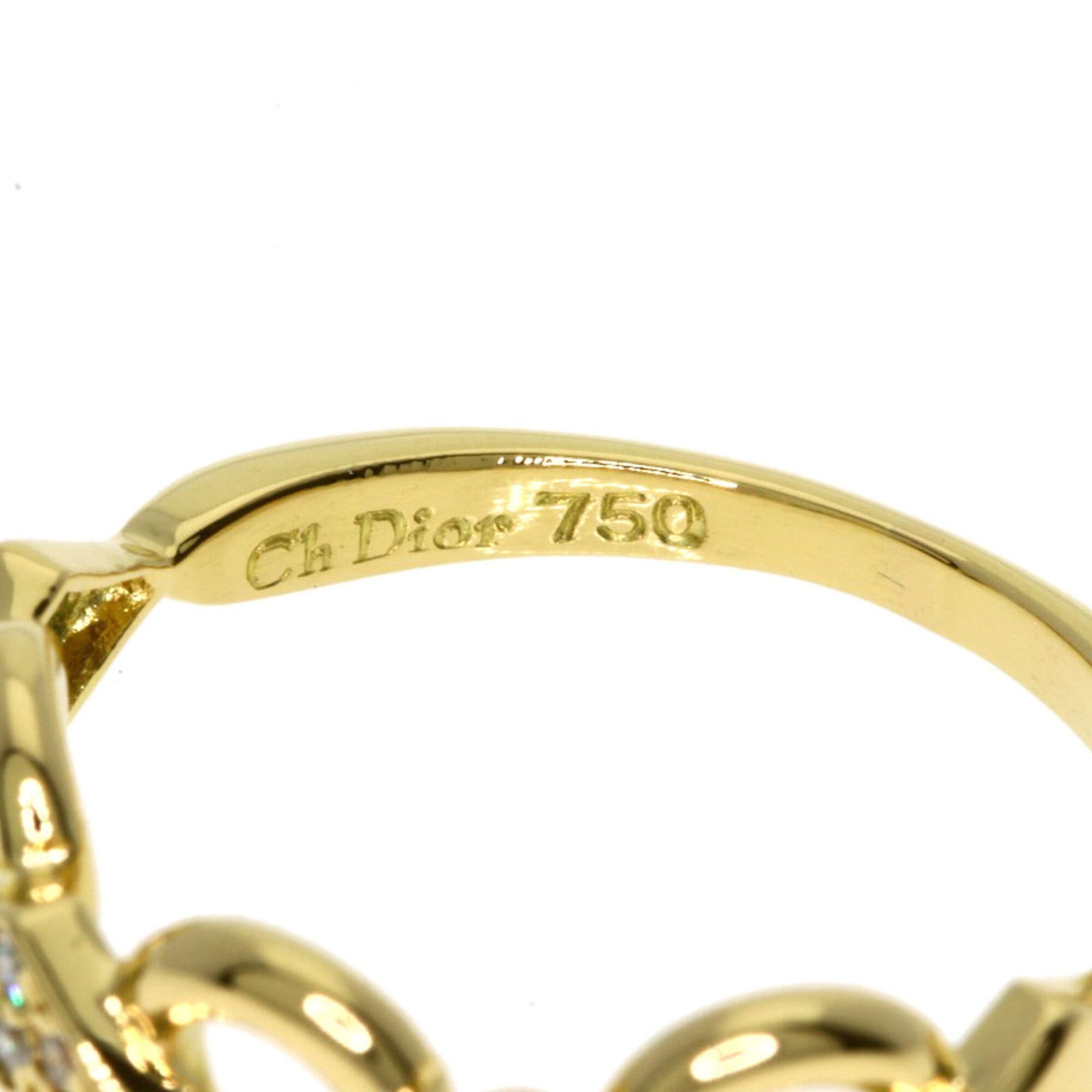 Dior Christian Dior Dior Diamond Ring, 18K Yellow Gold, Women's Size ONE SIZE - 6 Thumbnail