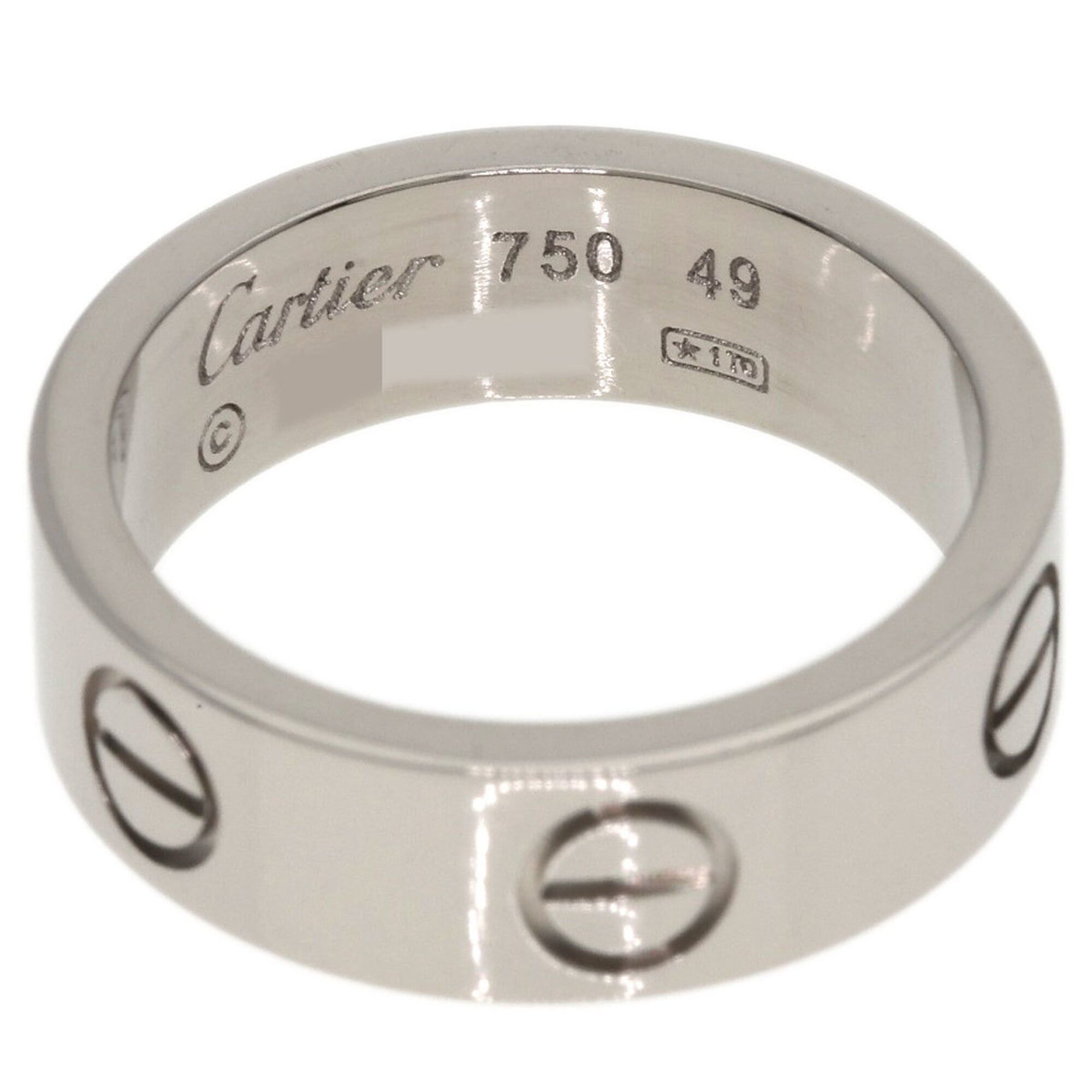 Cartier Cartier Love Ring #49, 18K White Gold, Women's Ring, CARTIER Size ONE SIZE - 4 Thumbnail