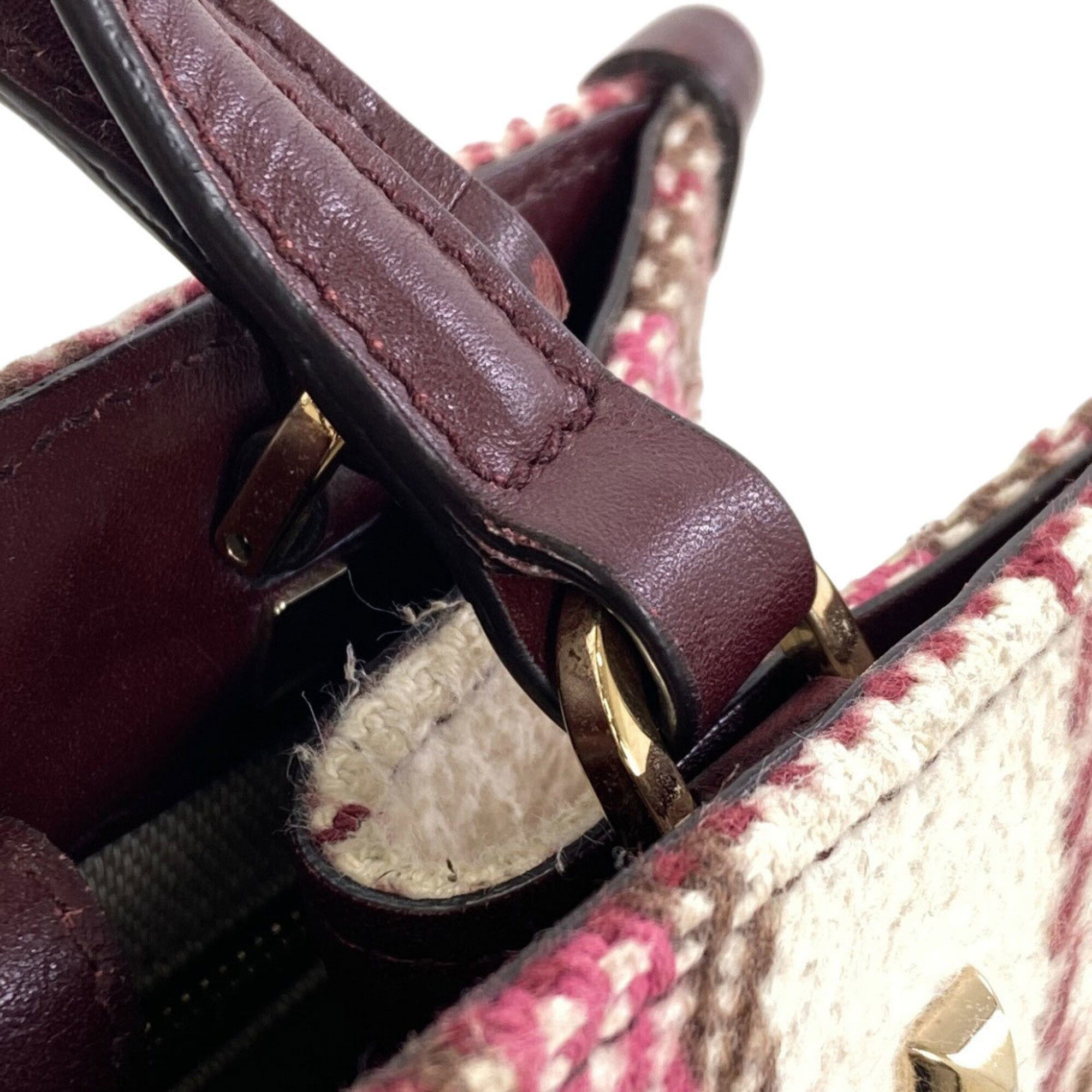 Jimmy Choo Jimmy Choo Varenne 2-Way Handbag, Wool/Leather, Women's Size ONE SIZE - 17 Thumbnail