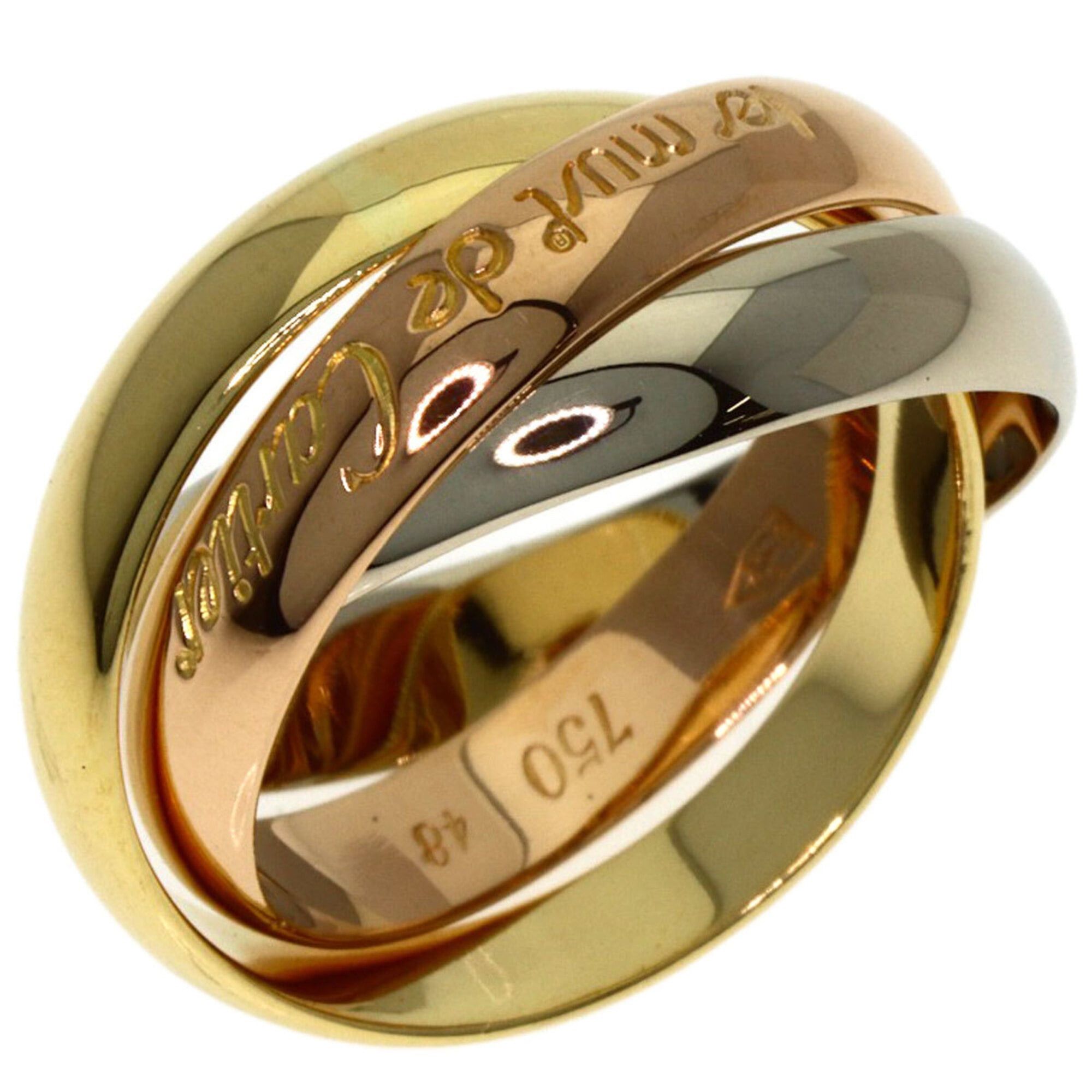 Cartier Cartier Trinity #48 Ring, 18K Yellow Gold/18K White Pink Gold, Women's, CARTIER Size ONE SIZE - 2 Thumbnail