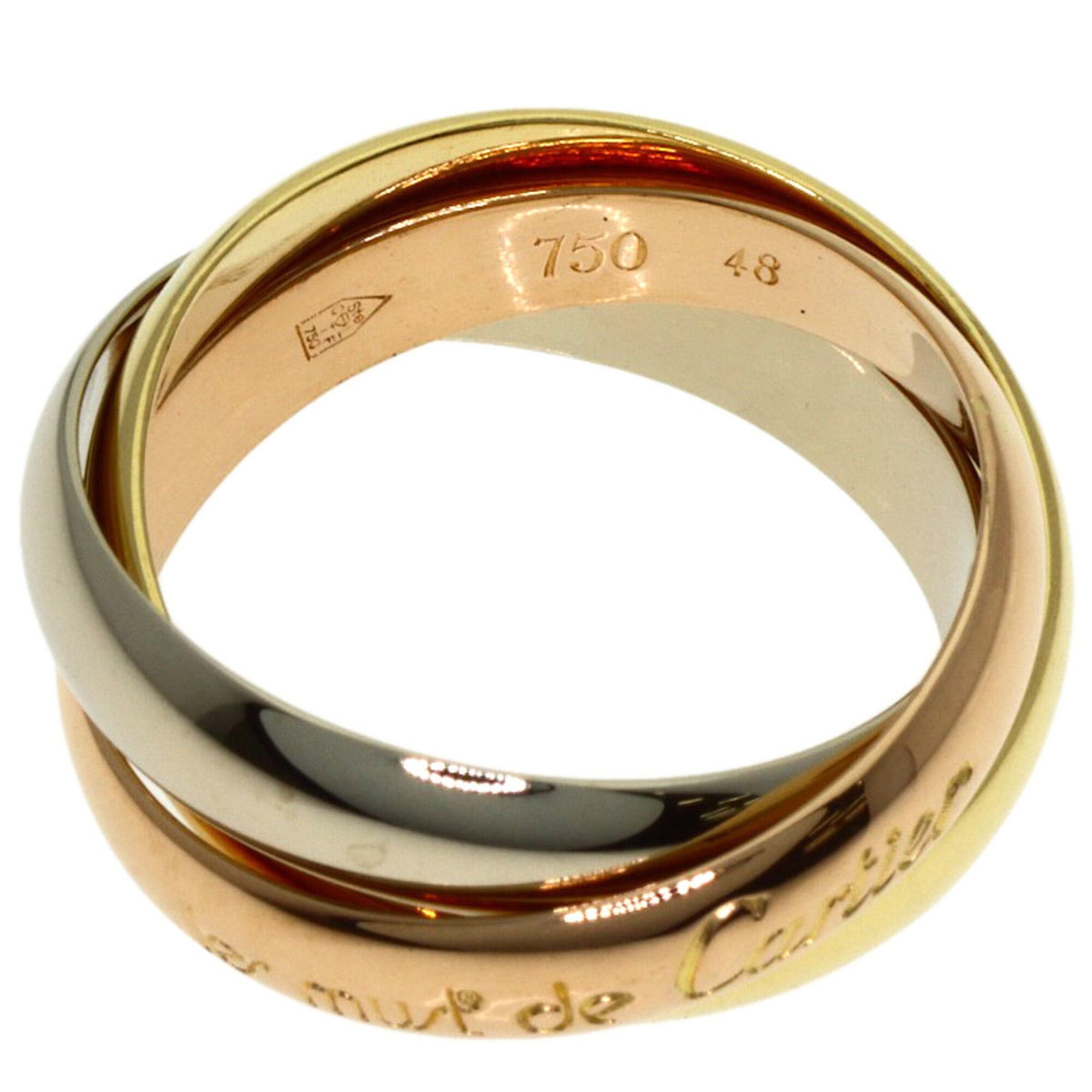 Cartier Cartier Trinity #48 Ring, 18K Yellow Gold/18K White Pink Gold, Women's, CARTIER Size ONE SIZE - 3 Thumbnail