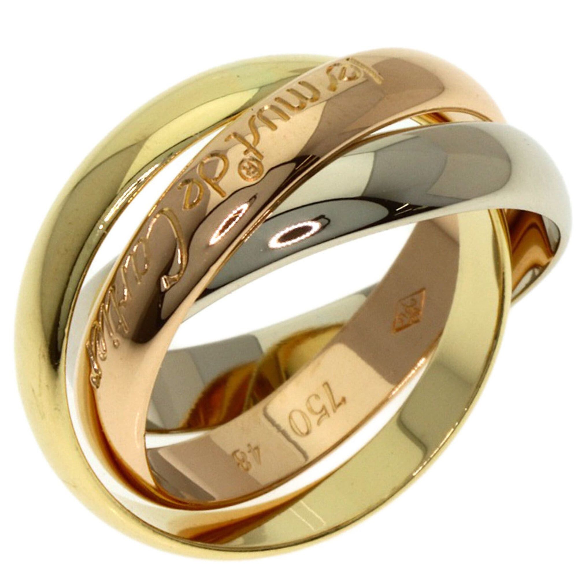 Cartier Cartier Trinity #48 Ring, 18K Yellow Gold/18K White Pink Gold, Women's, CARTIER Size ONE SIZE - 2 Thumbnail