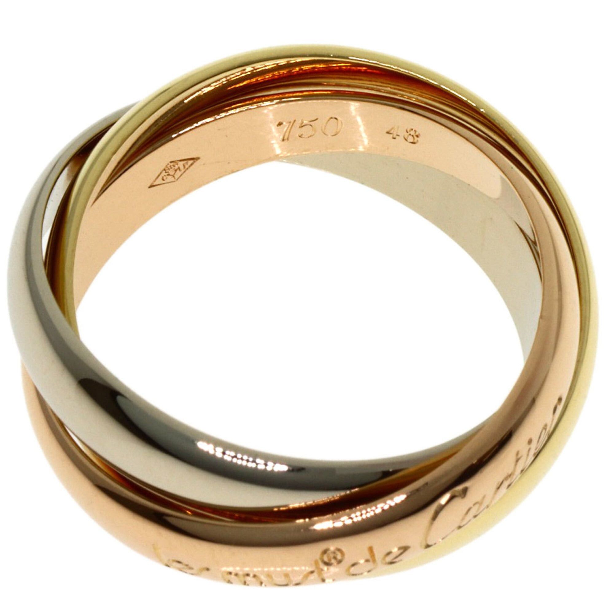 Cartier Cartier Trinity #48 Ring, 18K Yellow Gold/18K White Pink Gold, Women's, CARTIER Size ONE SIZE - 3 Thumbnail