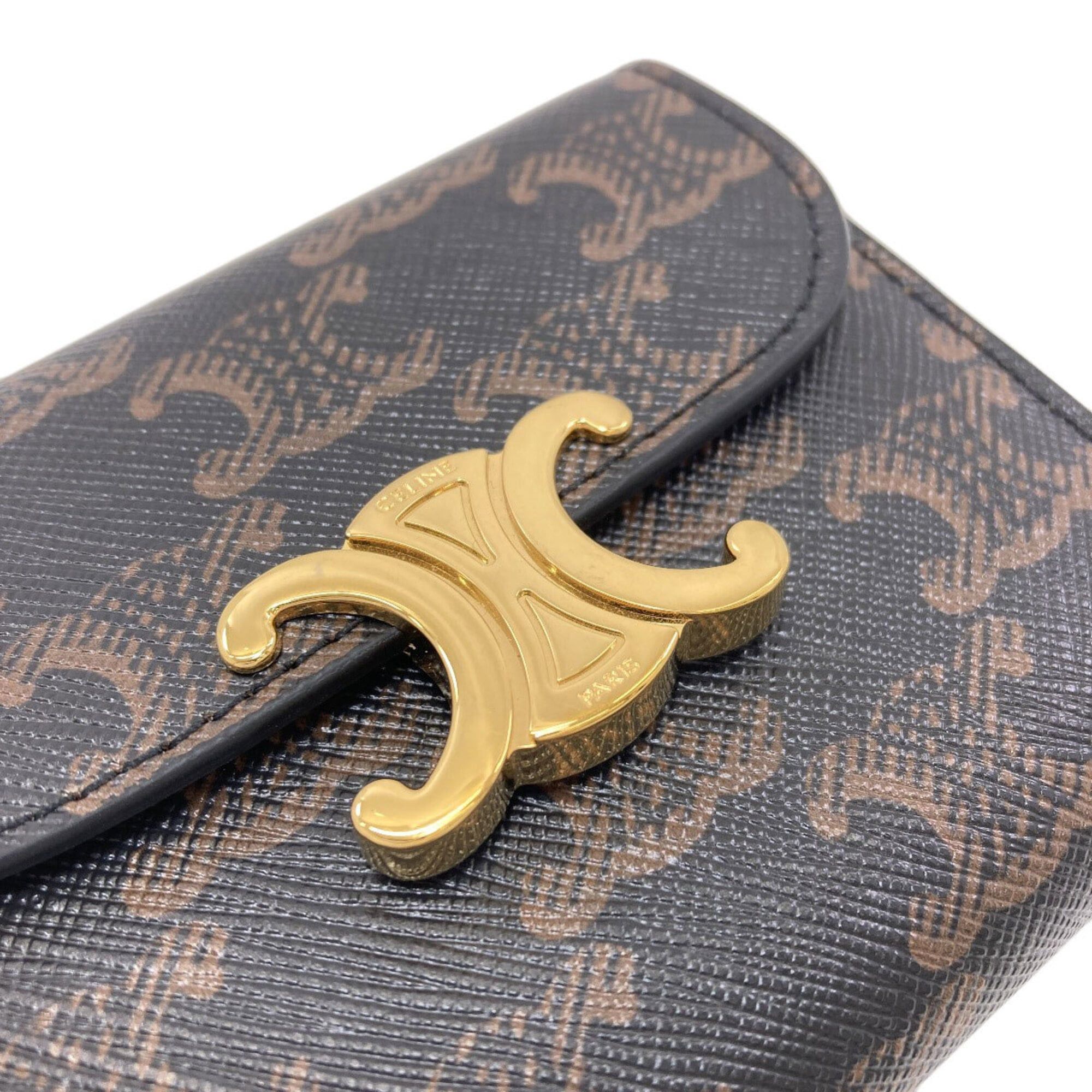 Celine Celine Triomphe Bi-fold Leather Wallet for Women Size ONE SIZE - 17 Thumbnail