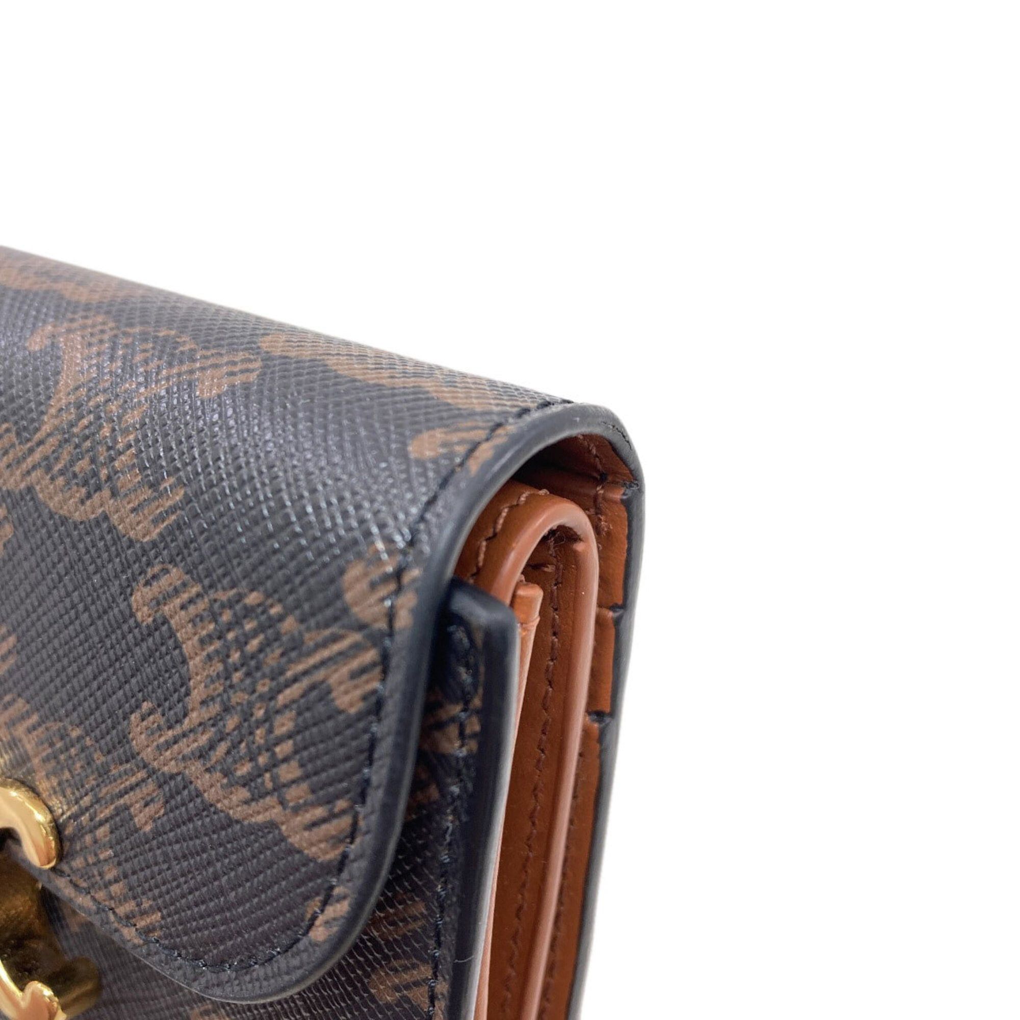 Celine Celine Triomphe Bi-fold Leather Wallet for Women Size ONE SIZE - 18 Thumbnail
