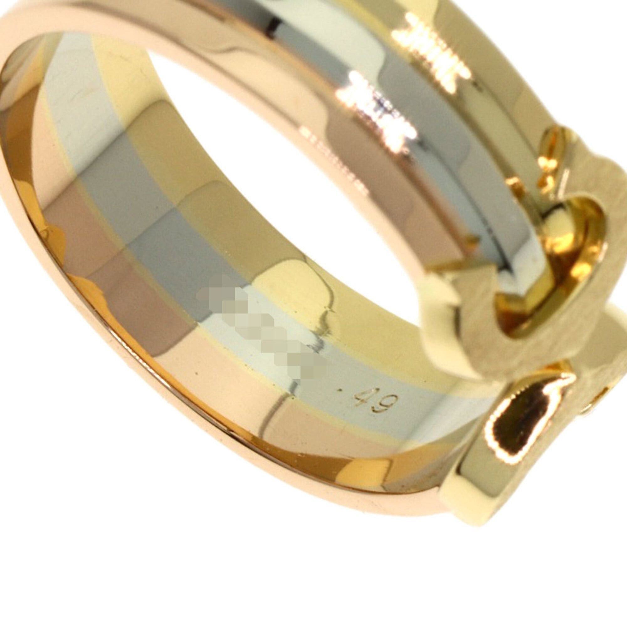 Cartier Cartier 2C Ring #49, 18K Yellow Gold/18K White Pink Gold, Women's Ring, CARTIER Size ONE SIZE - 6 Thumbnail