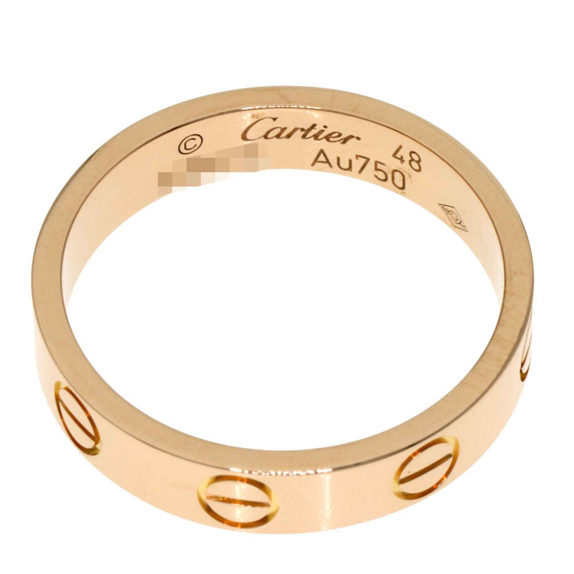 Cartier Cartier Mini Love Ring #48, 18K Pink Gold, Women's Ring, CARTIER Size ONE SIZE - 4 Thumbnail
