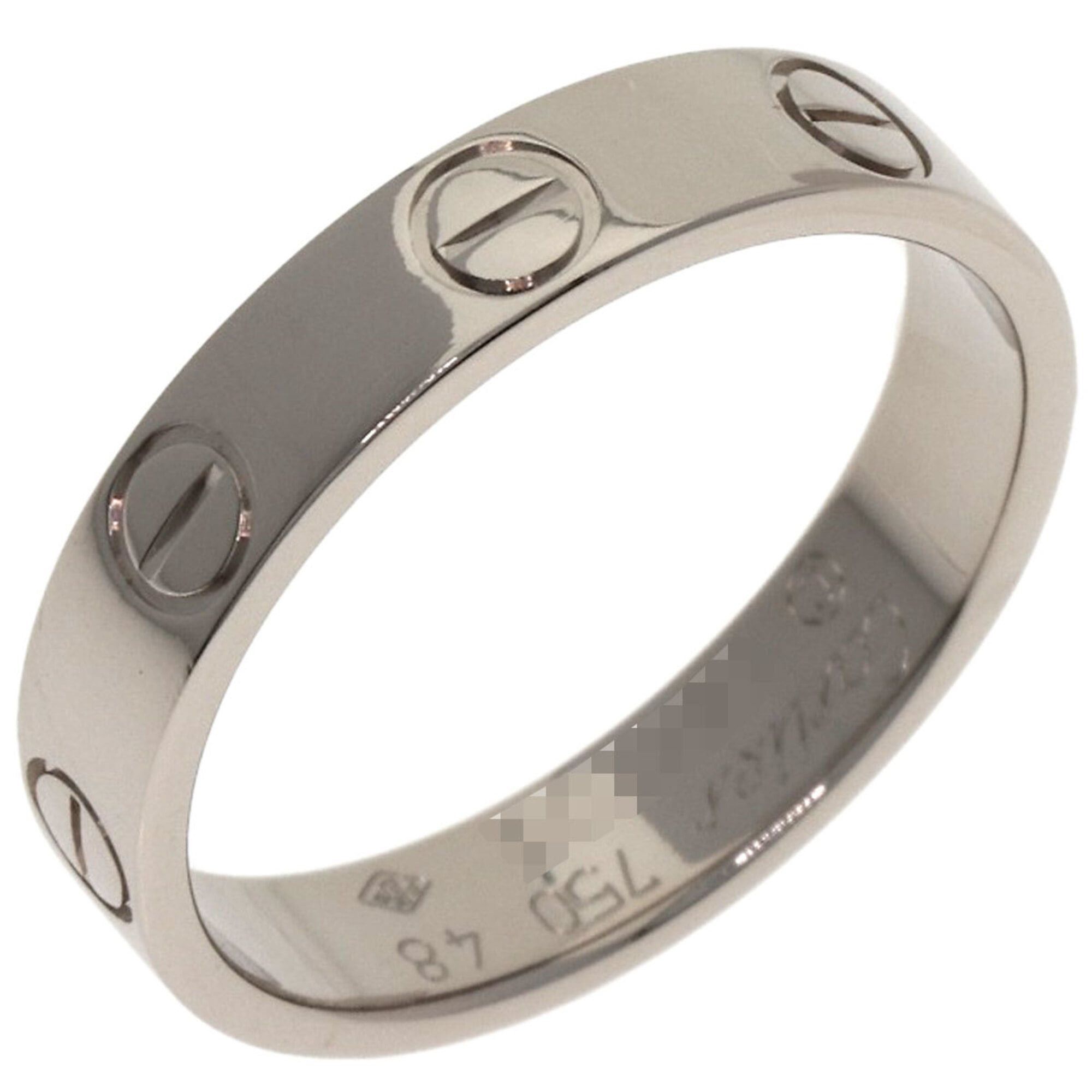 Cartier Cartier Mini Love Ring #48, 18K White Gold, Women's Ring, CARTIER Size ONE SIZE - 2 Thumbnail