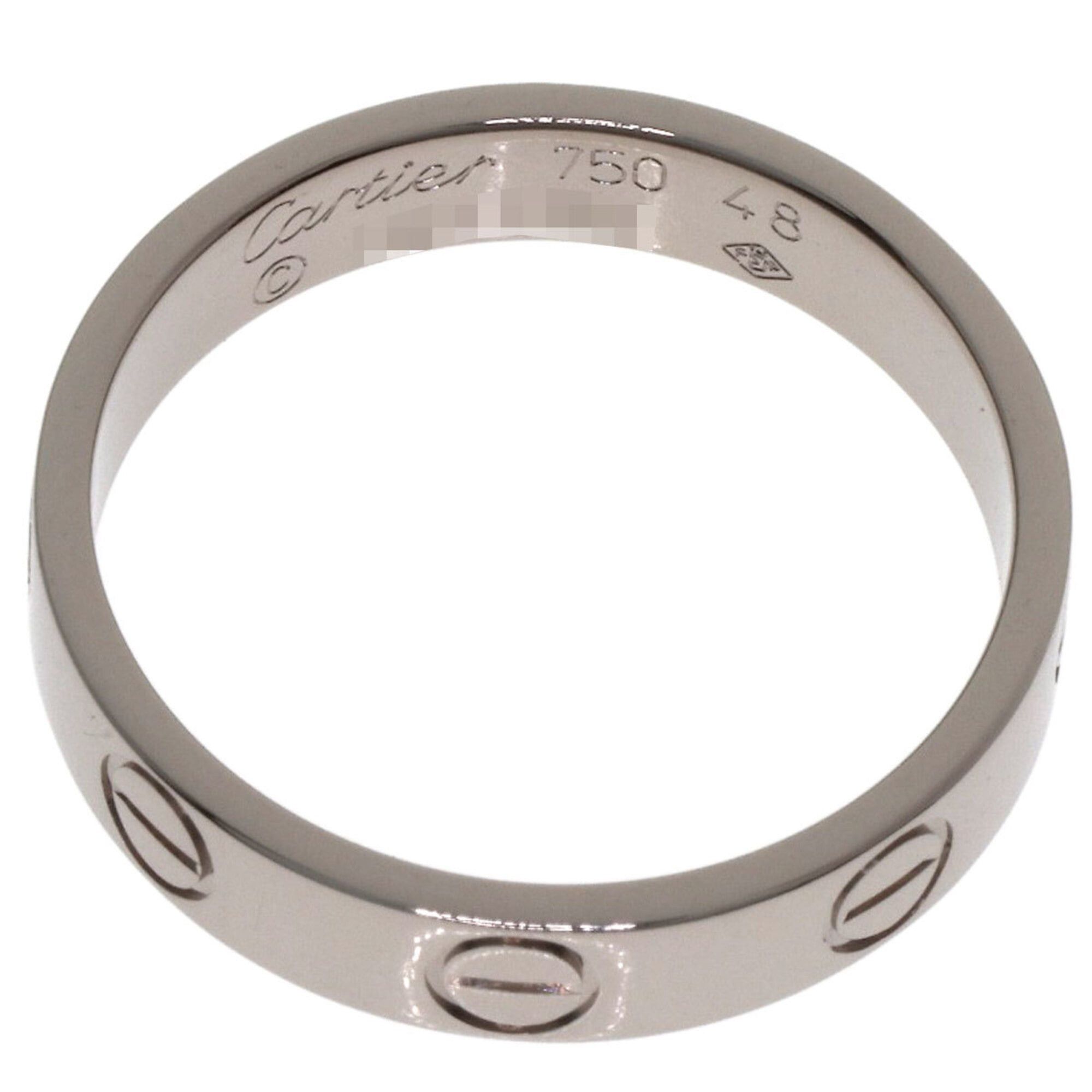 Cartier Cartier Mini Love Ring #48, 18K White Gold, Women's Ring, CARTIER Size ONE SIZE - 4 Thumbnail