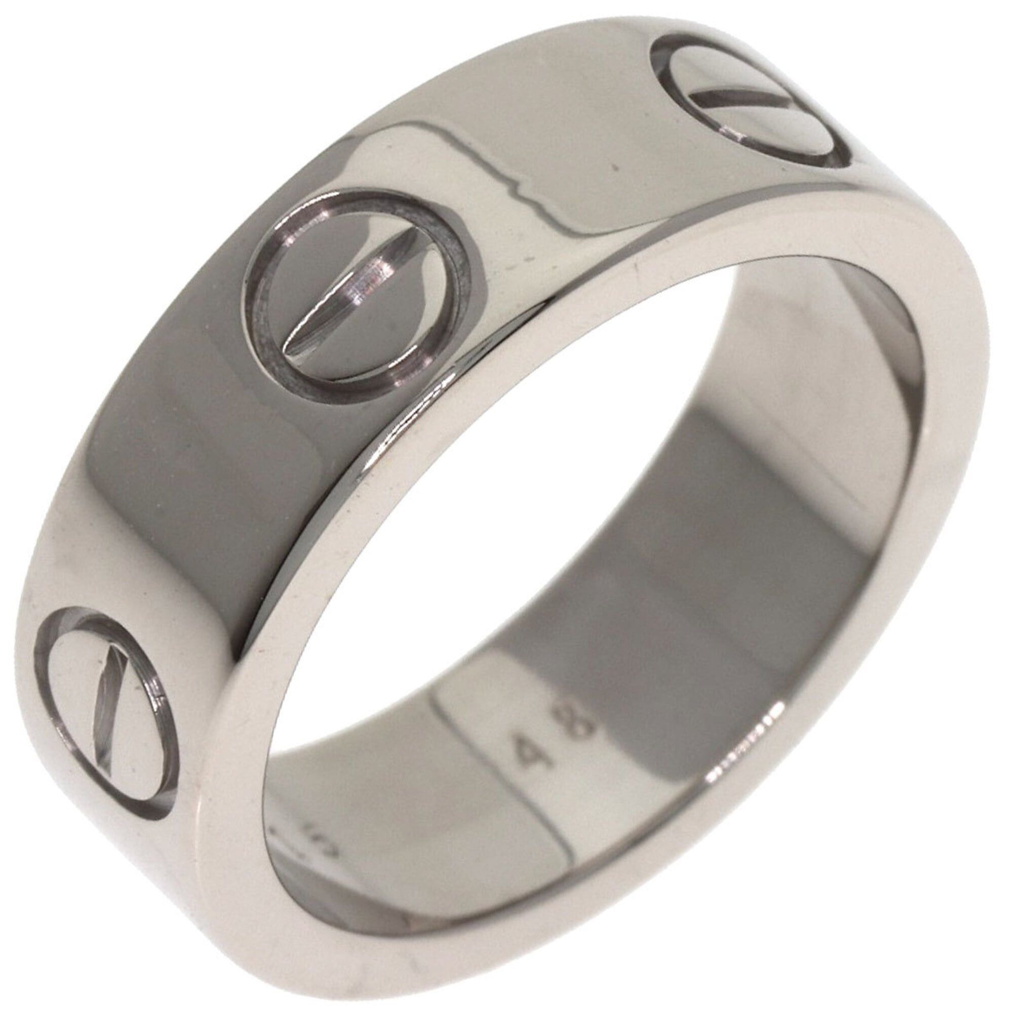 Cartier Cartier Love Ring #48, 18K White Gold, Women's Ring, CARTIER Size ONE SIZE - 2 Thumbnail