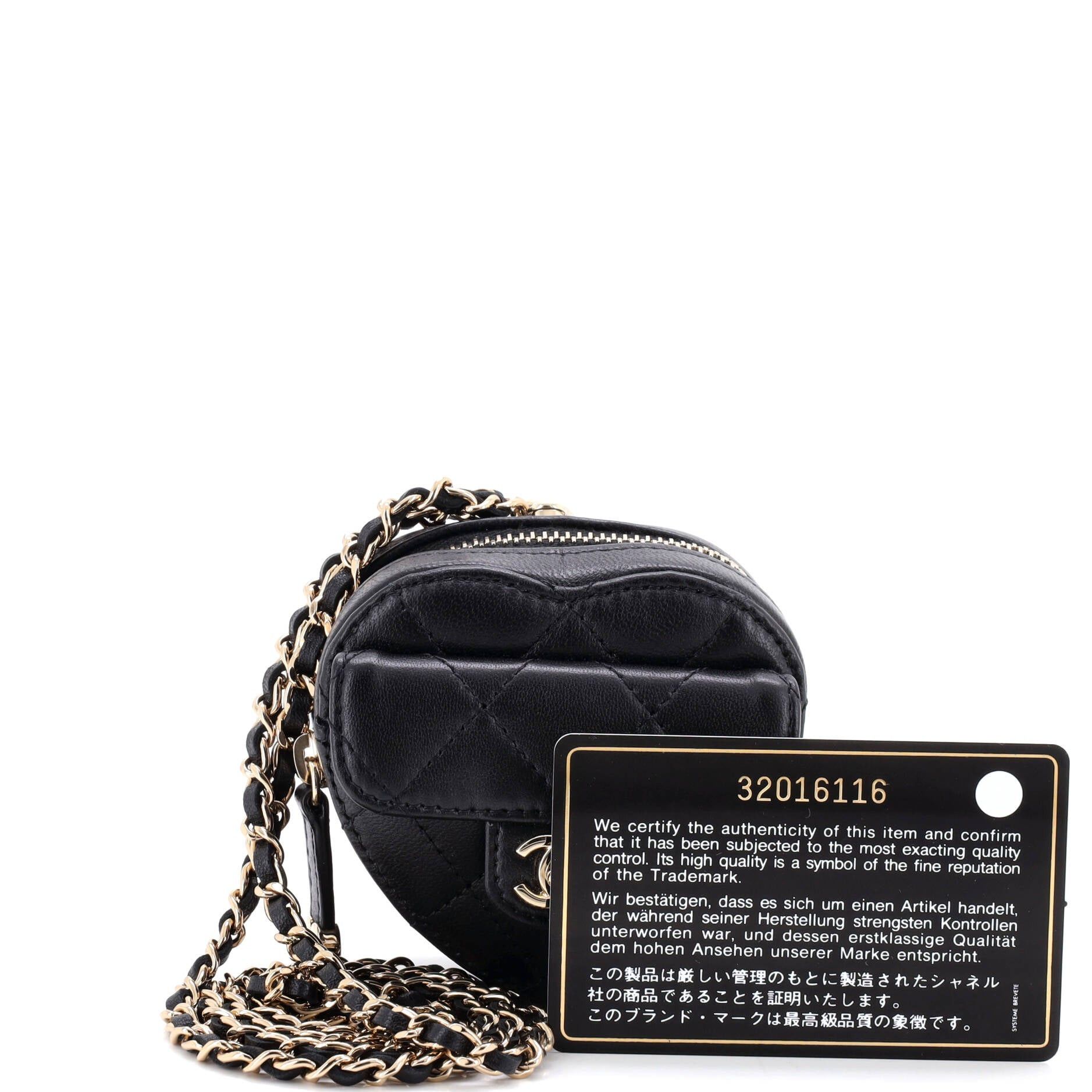 Chanel CC in Love Heart Chain Necklace Zip Coin Purse Size ONE SIZE - 2 Thumbnail