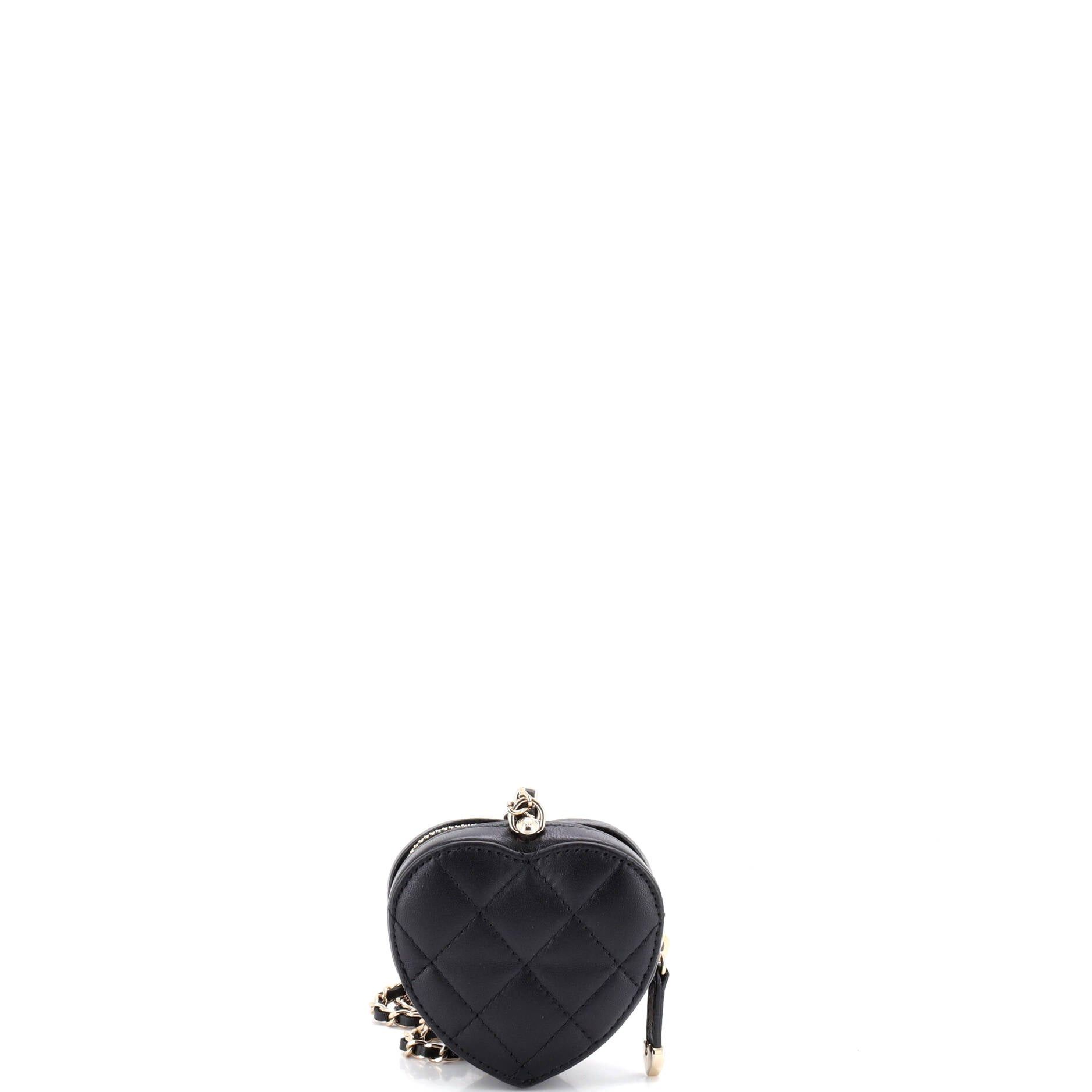 Chanel CC in Love Heart Chain Necklace Zip Coin Purse Size ONE SIZE - 4 Thumbnail