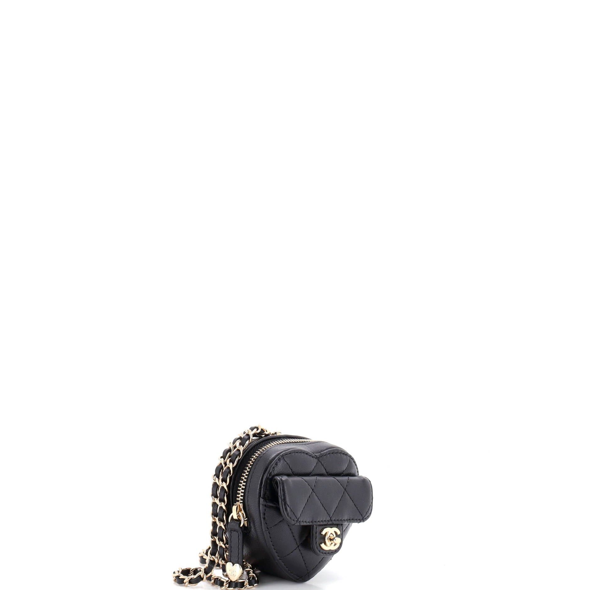 Chanel CC in Love Heart Chain Necklace Zip Coin Purse Size ONE SIZE - 3 Thumbnail