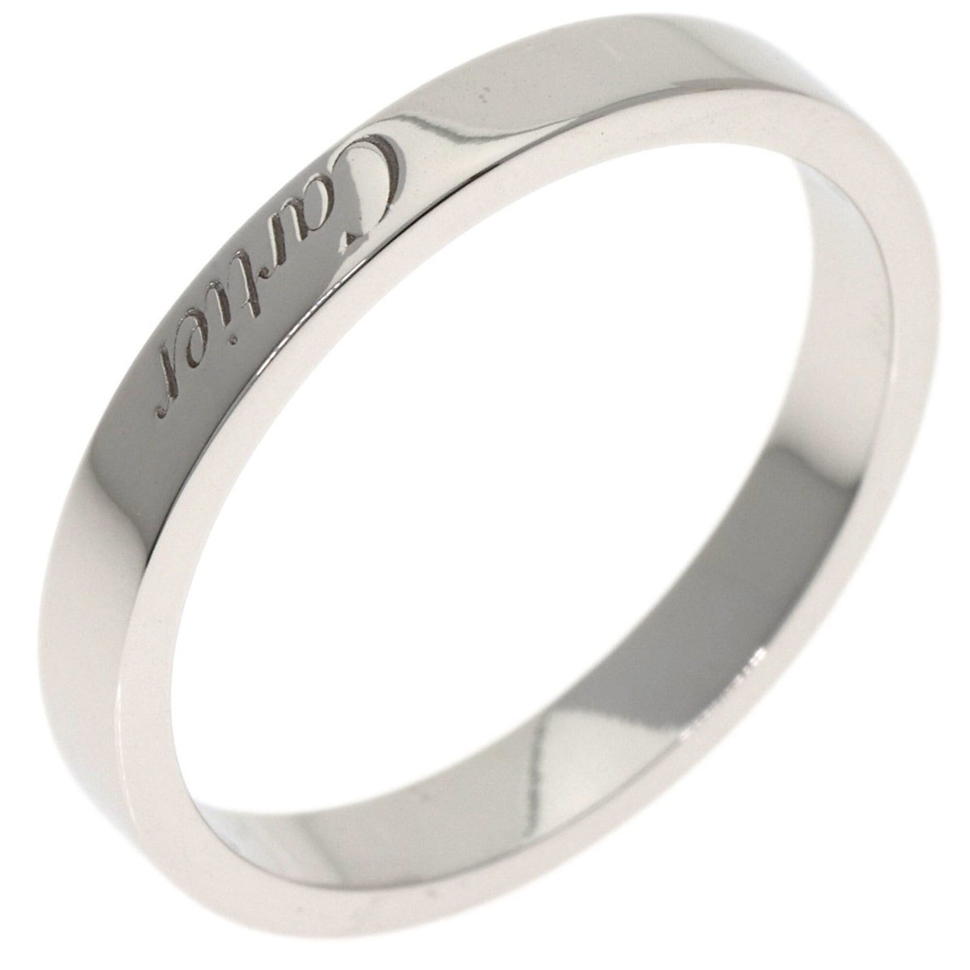 Cartier Cartier C de #57 Ring, Platinum PT950, Women's, CARTIER Size ONE SIZE - 2 Thumbnail