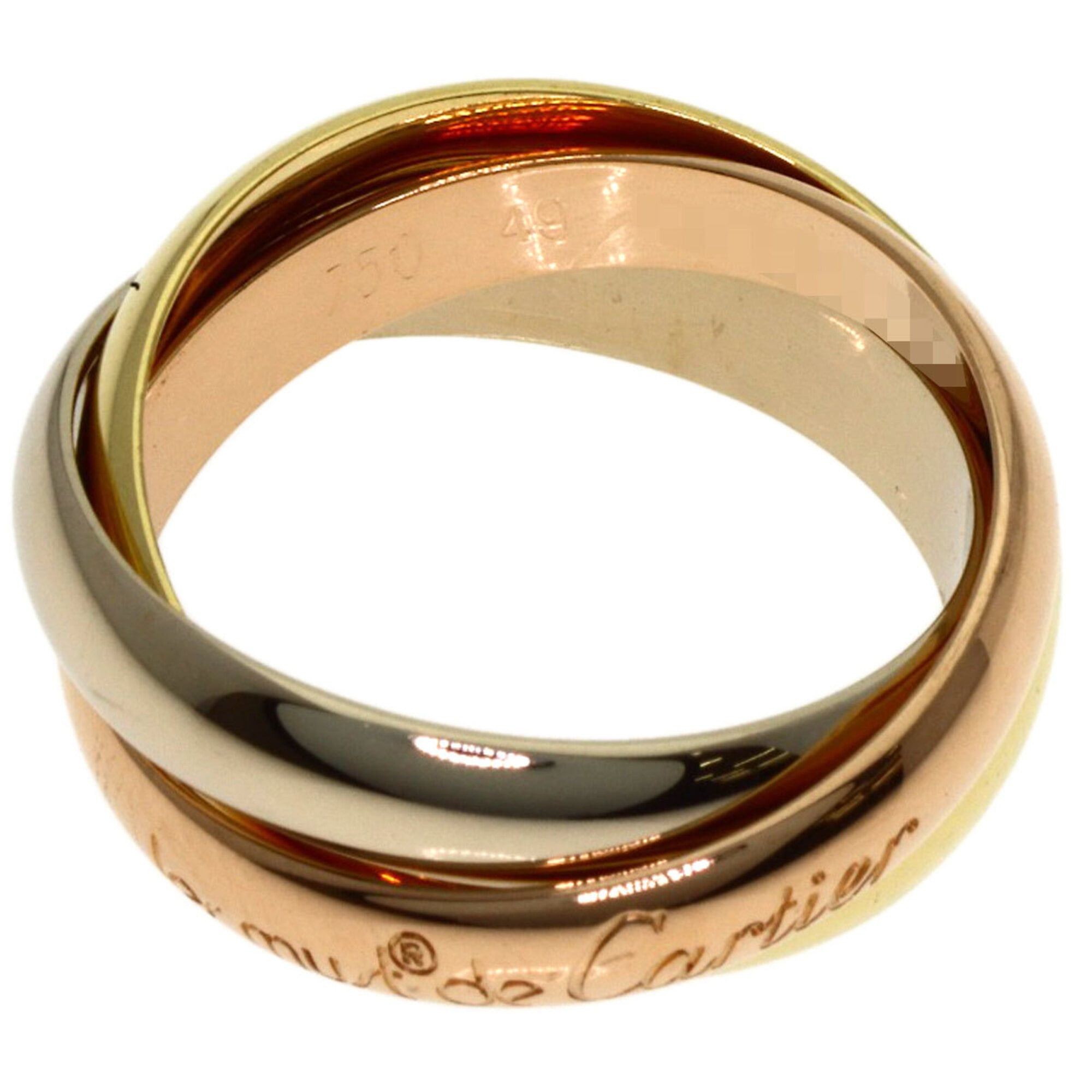 Cartier Cartier Trinity #49 Ring, 18K Yellow Gold/18K White Pink Gold, Women's, CARTIER Size ONE SIZE - 3 Thumbnail