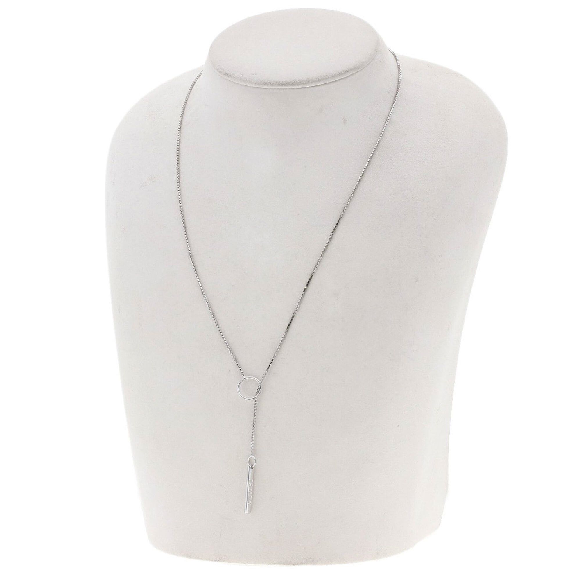 Gucci Gucci Lariat Necklace 18K White Gold Women's GUCCI Size ONE SIZE - 3 Thumbnail