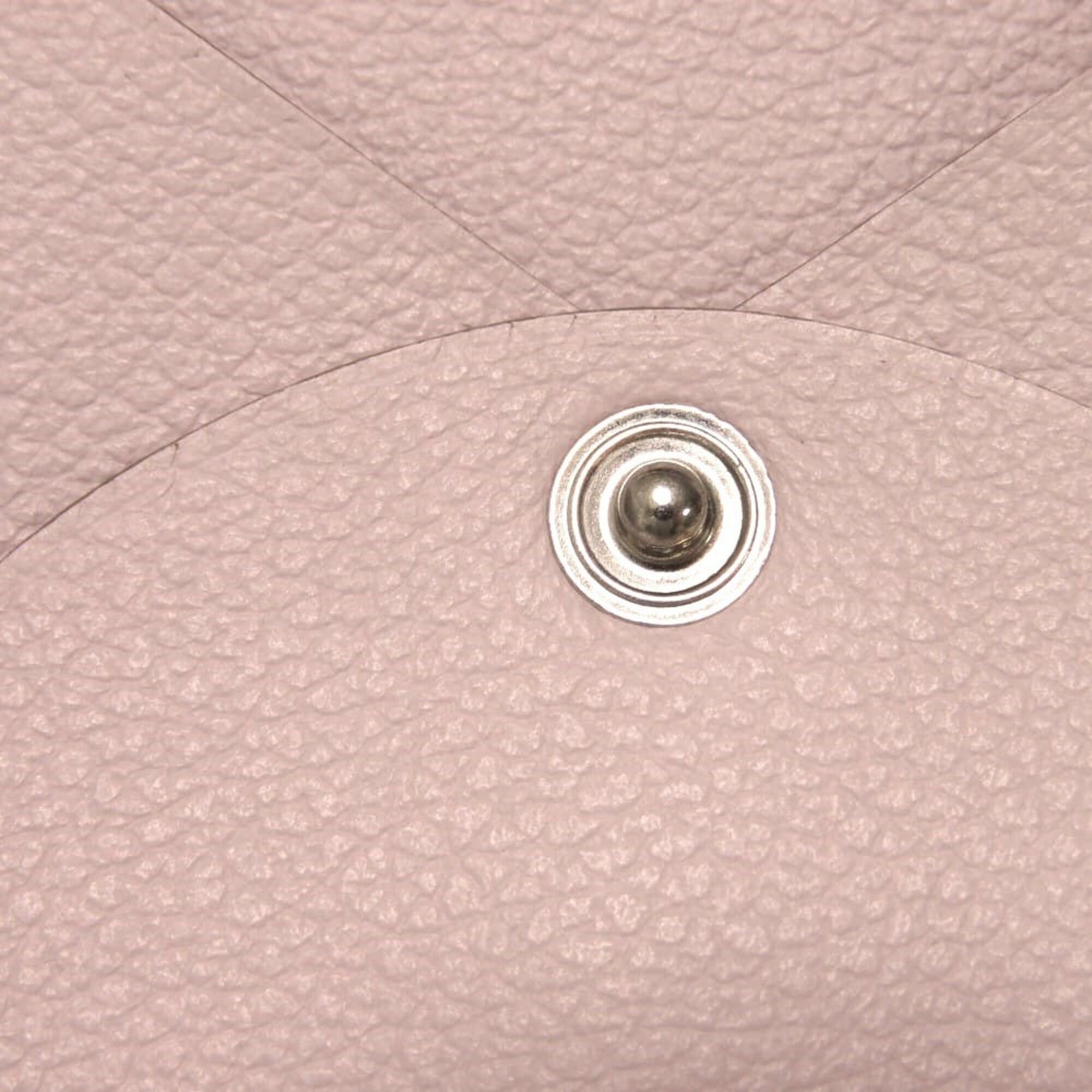 Hermes Hermes Bastia Evercolor Coin Case, Pastel Pink, Snap Button, Silver, Mauve Pale, B Stamp, Women's Wallet Size ONE SIZE - 8 Thumbnail