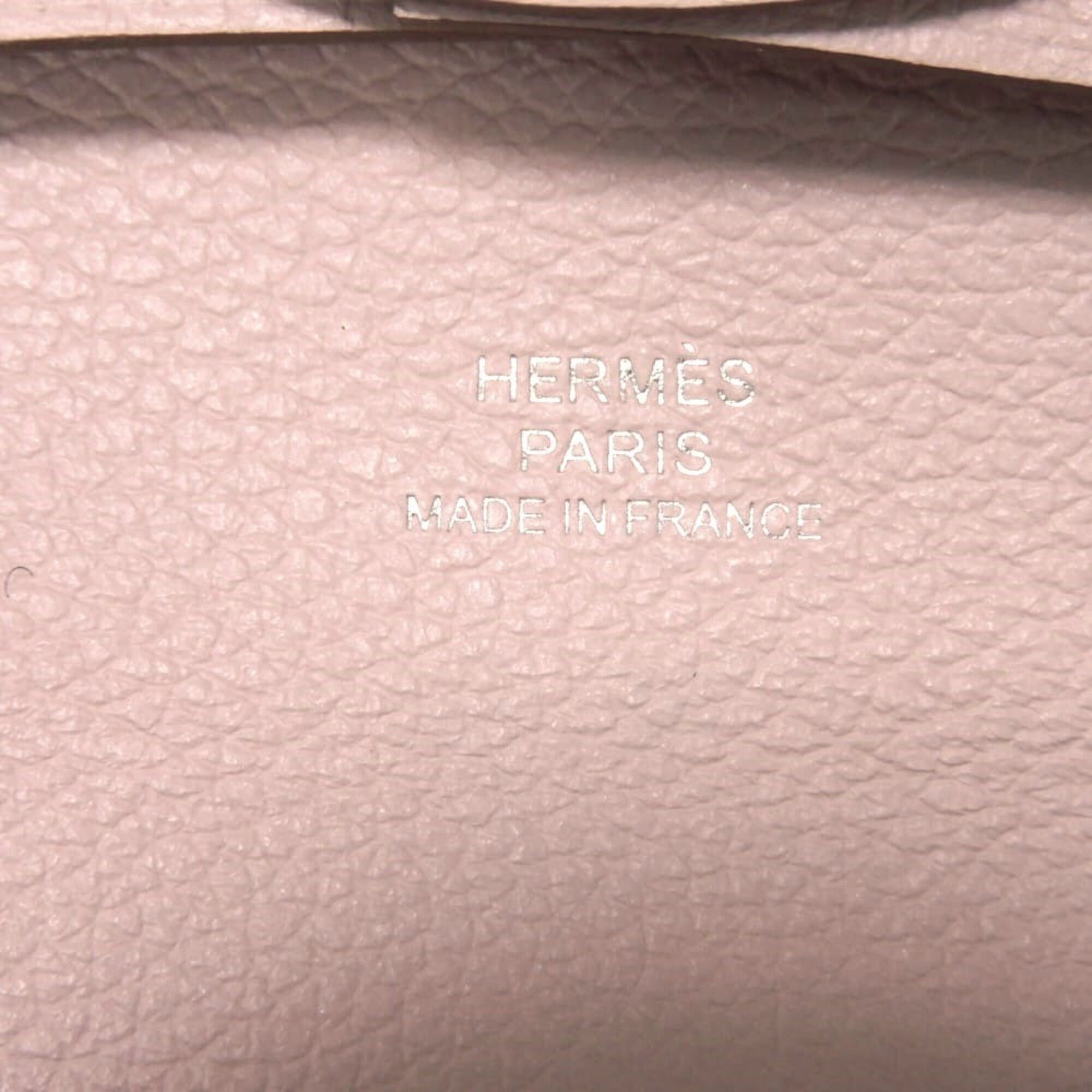 Hermes Hermes Bastia Evercolor Coin Case, Pastel Pink, Snap Button, Silver, Mauve Pale, B Stamp, Women's Wallet Size ONE SIZE - 6 Thumbnail