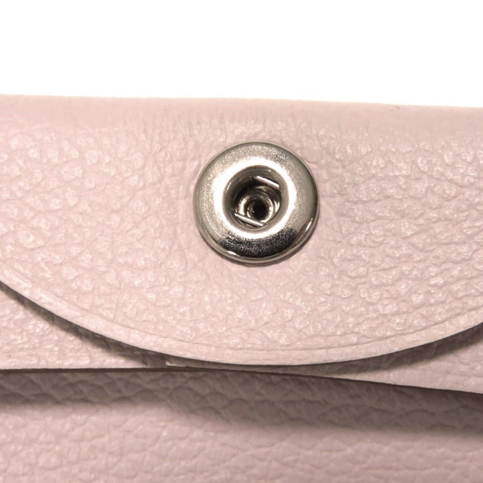 Hermes Hermes Bastia Evercolor Coin Case, Pastel Pink, Snap Button, Silver, Mauve Pale, B Stamp, Women's Wallet Size ONE SIZE - 7 Thumbnail